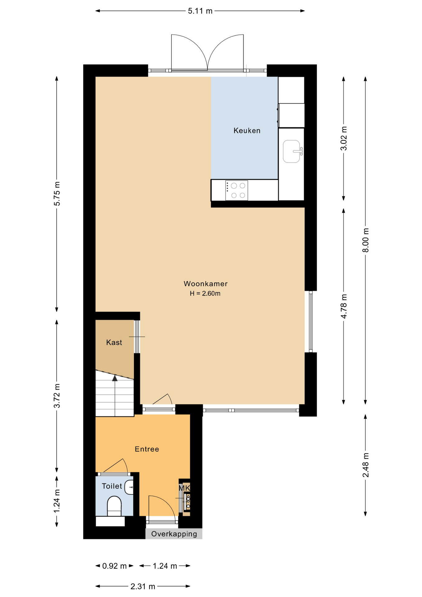 Plattegrond 1 van Boendersveld 18