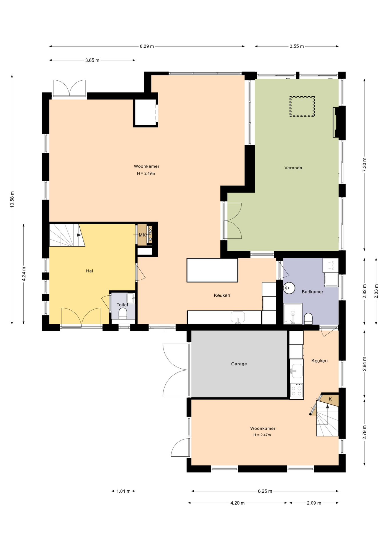 Plattegrond 1 van Merel 2