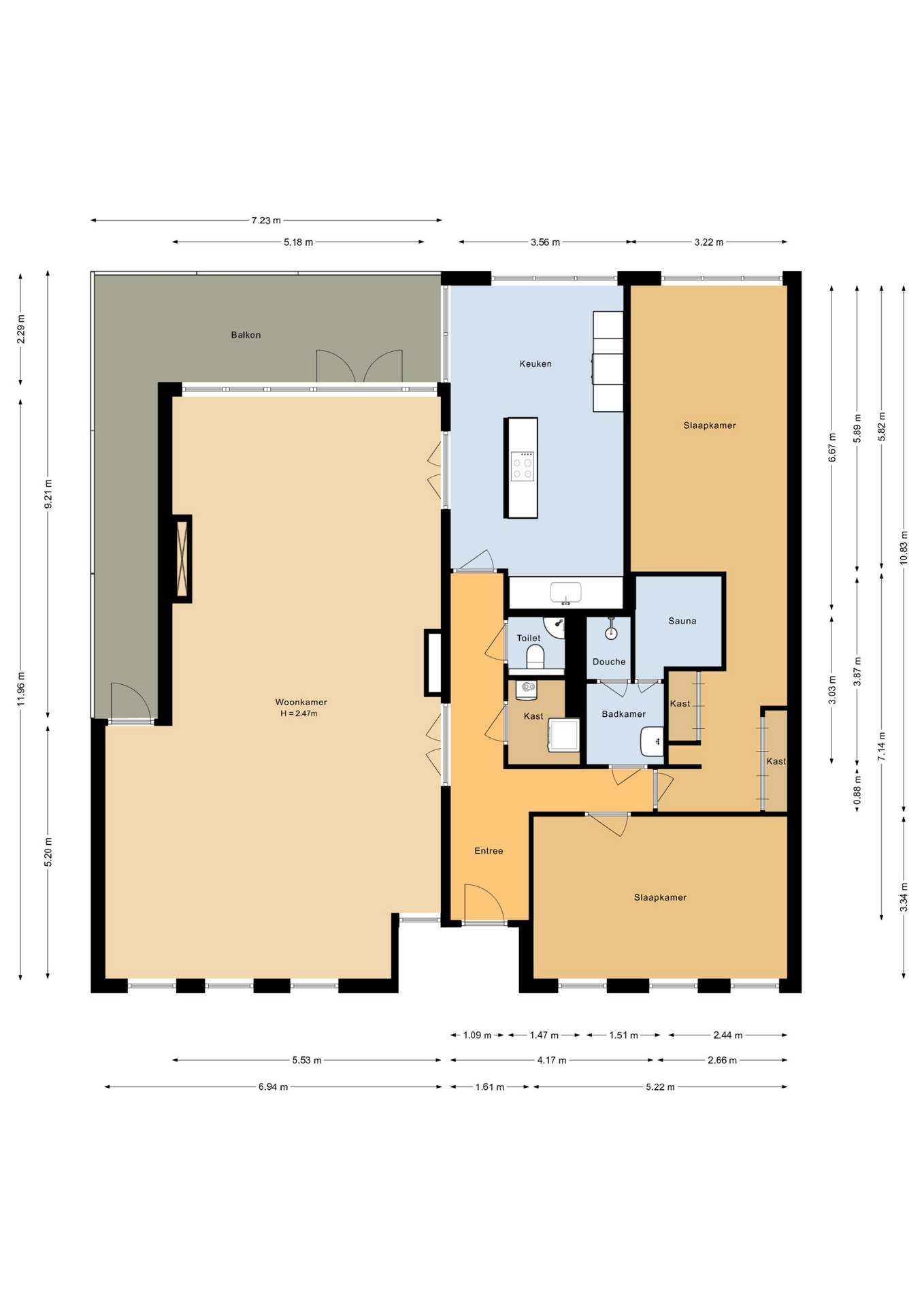 Plattegrond 1 van Koperwiekplein 52