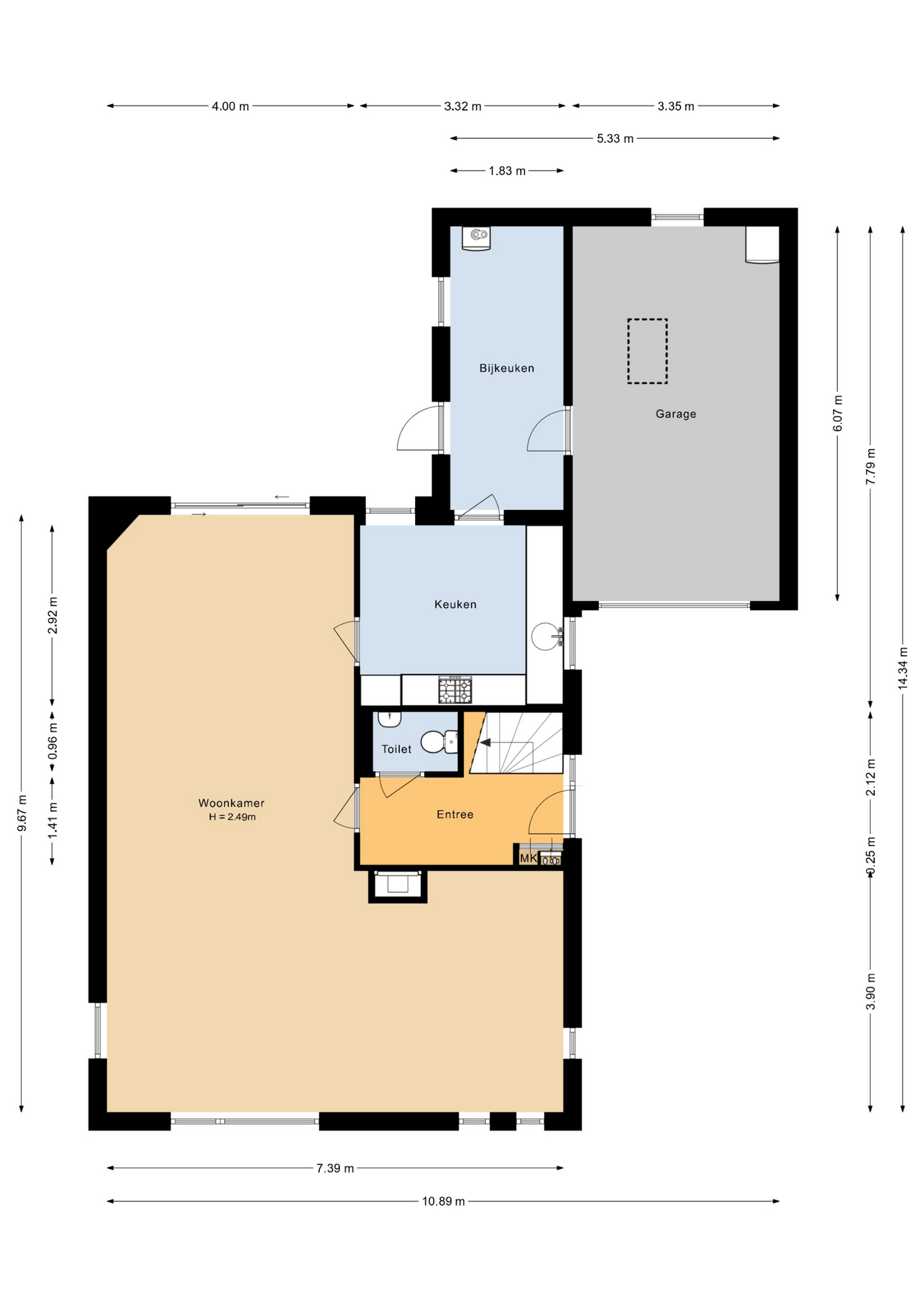 Plattegrond 1 van Strekel 2