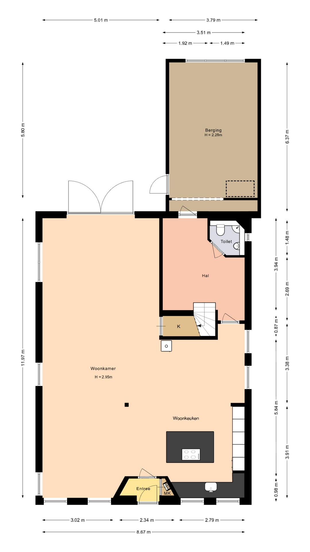 Plattegrond 1 van Hoofdstraat 244