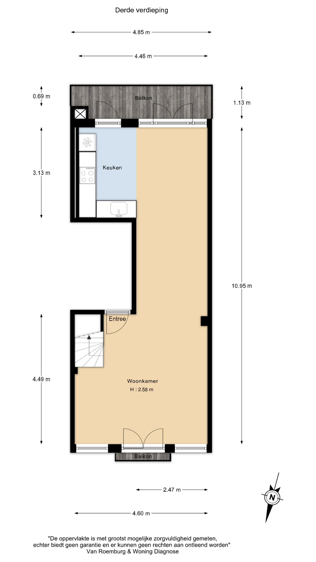 Plattegrond 1 van Joan Melchior Kemperstraat 121-3