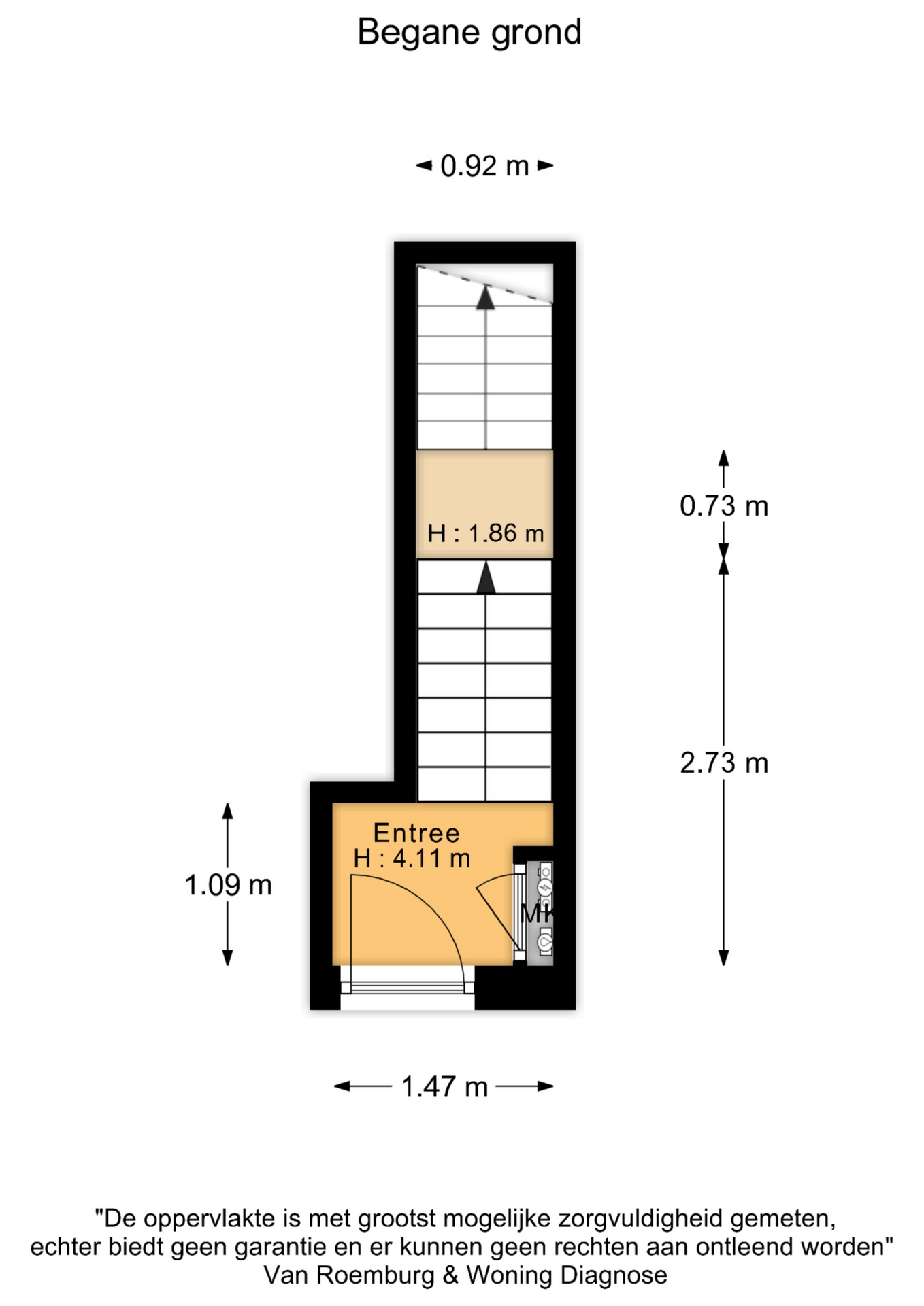 Plattegrond 1 van Runstraat 11-1