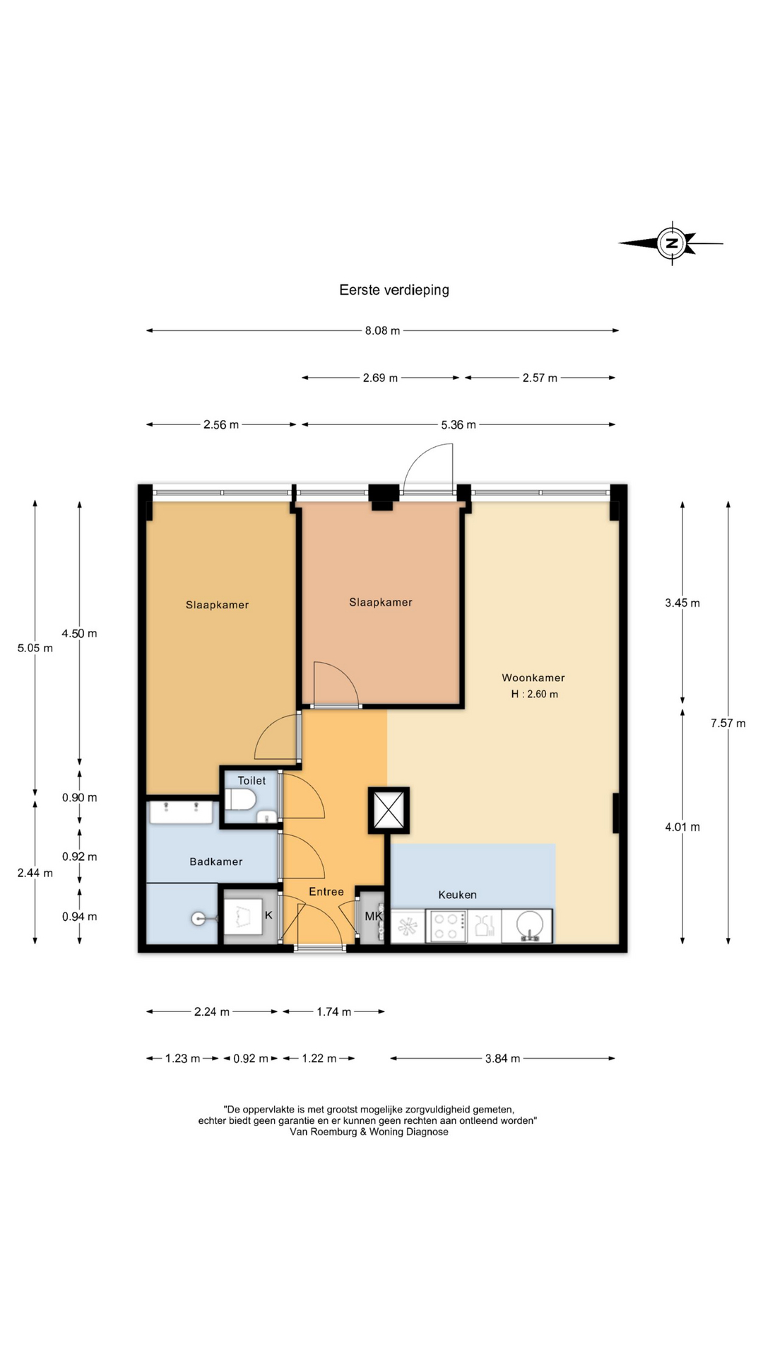 Plattegrond 1 van Overschiestraat 17B 1