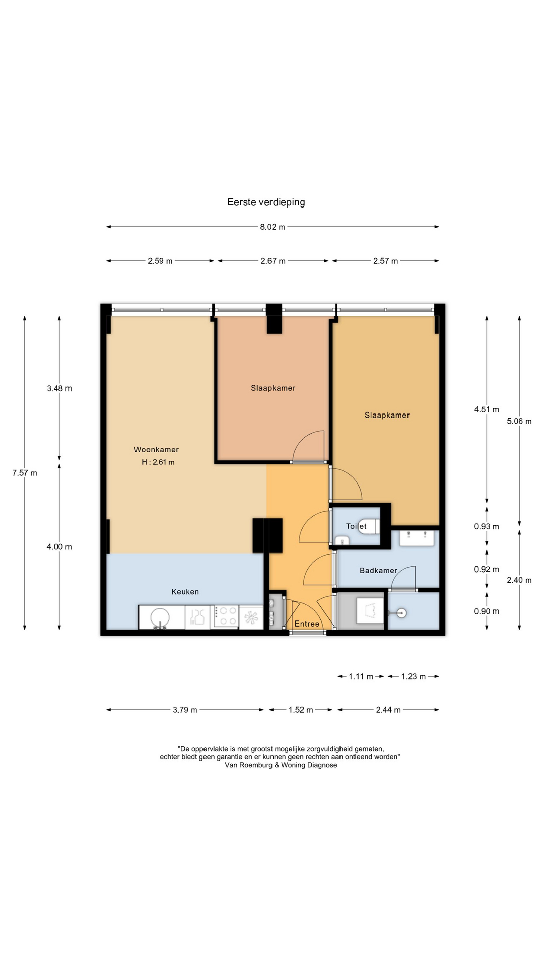 Plattegrond 1 van Overschiestraat 17C 3