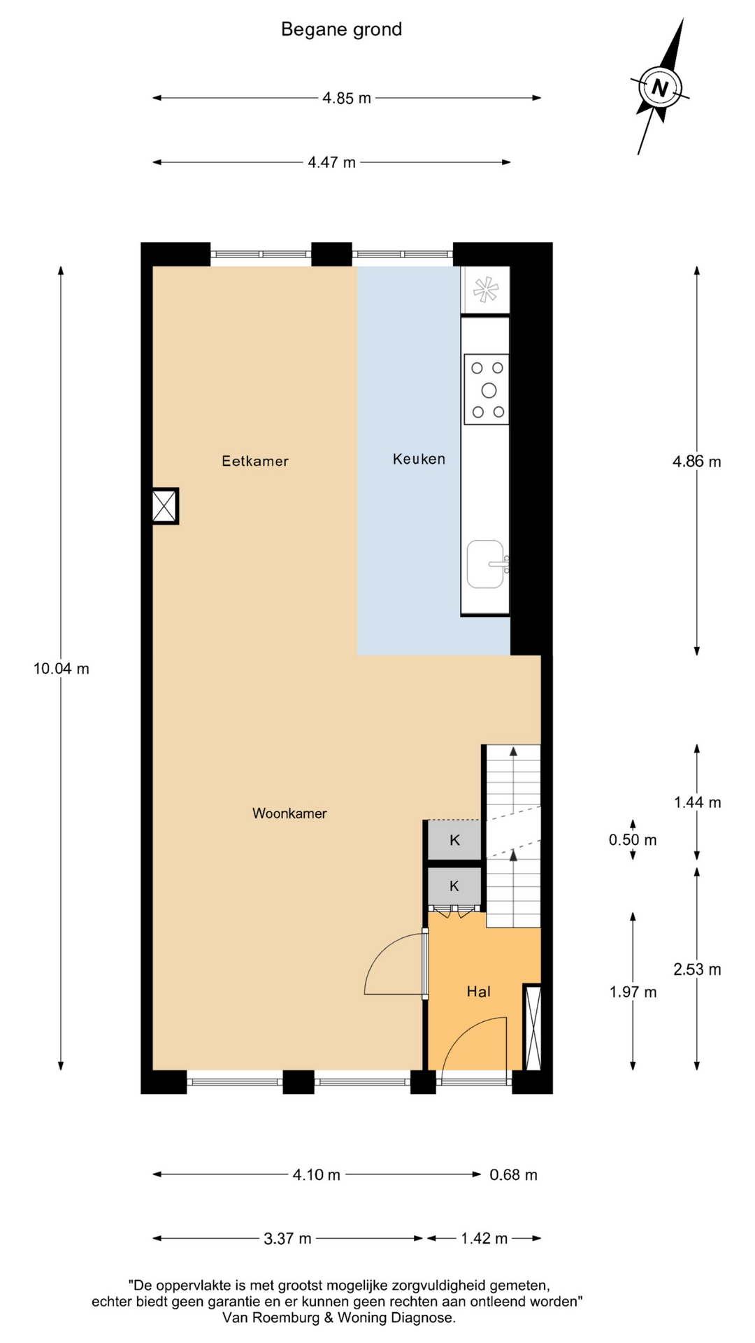 Plattegrond 1 van Nieuwendammerdijk 21