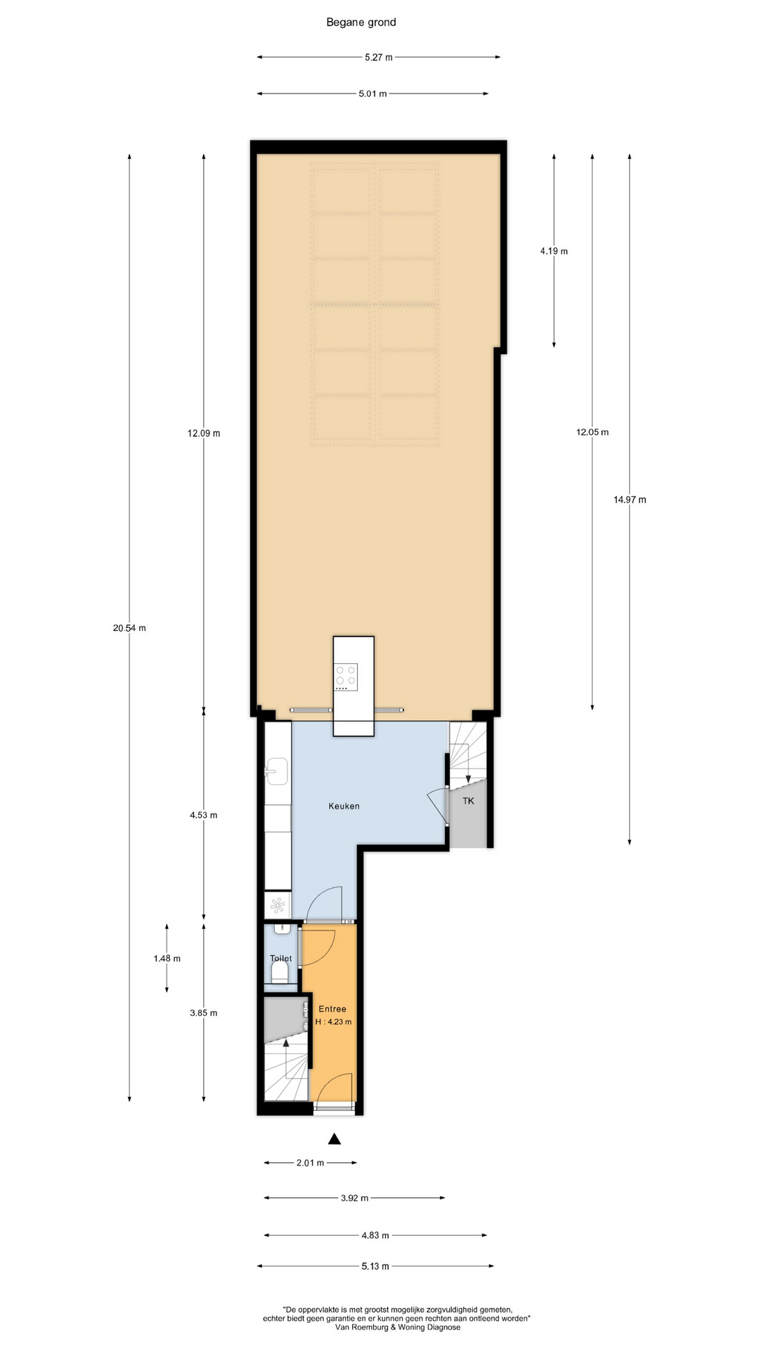 Plattegrond 1 van Bloemstraat 154