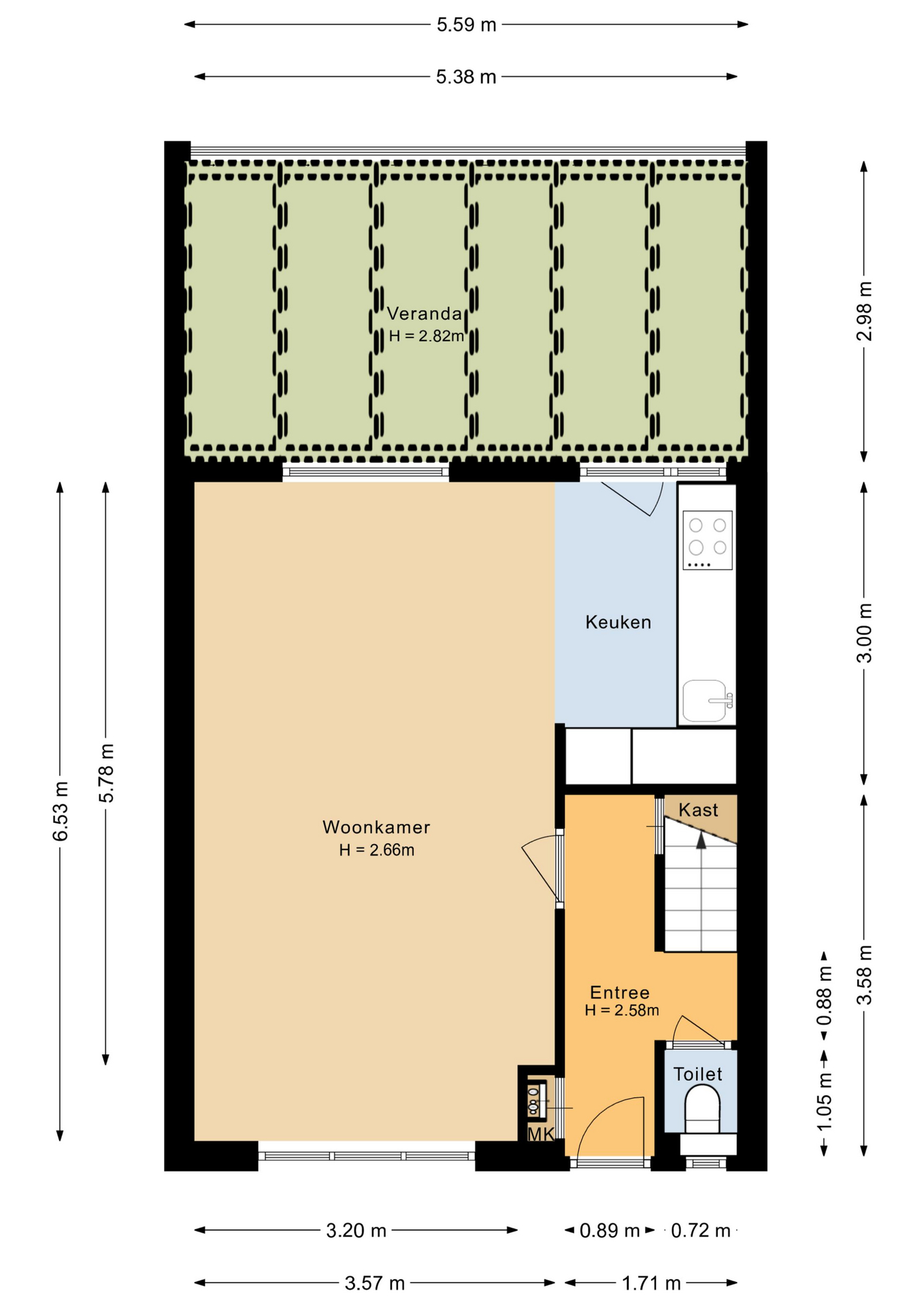 Plattegrond 1 van Maelsonweg 7