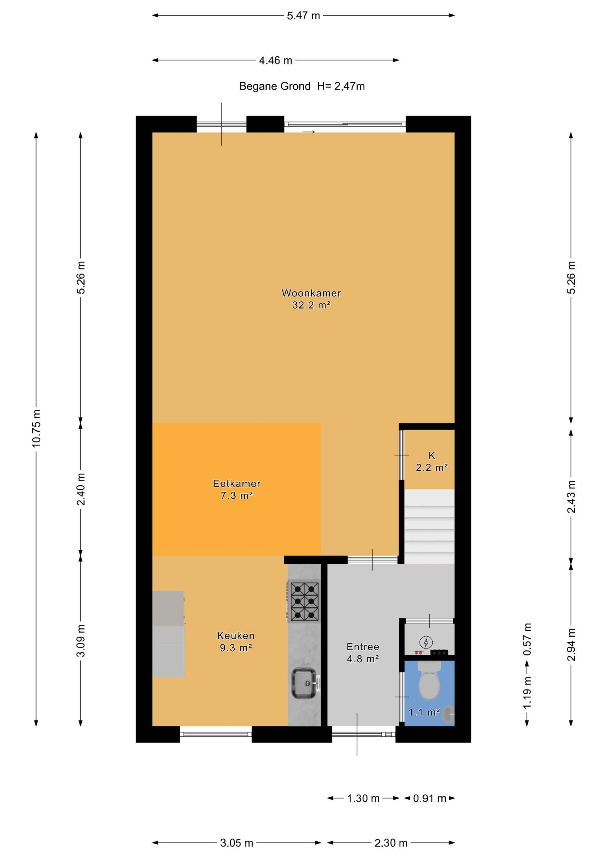 Plattegrond 1 van Waterjufferhof 18