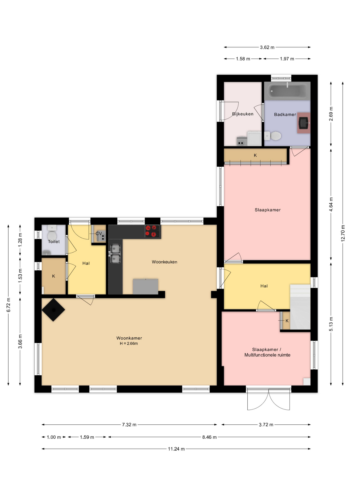 Plattegrond 1 van Schoollaan 4