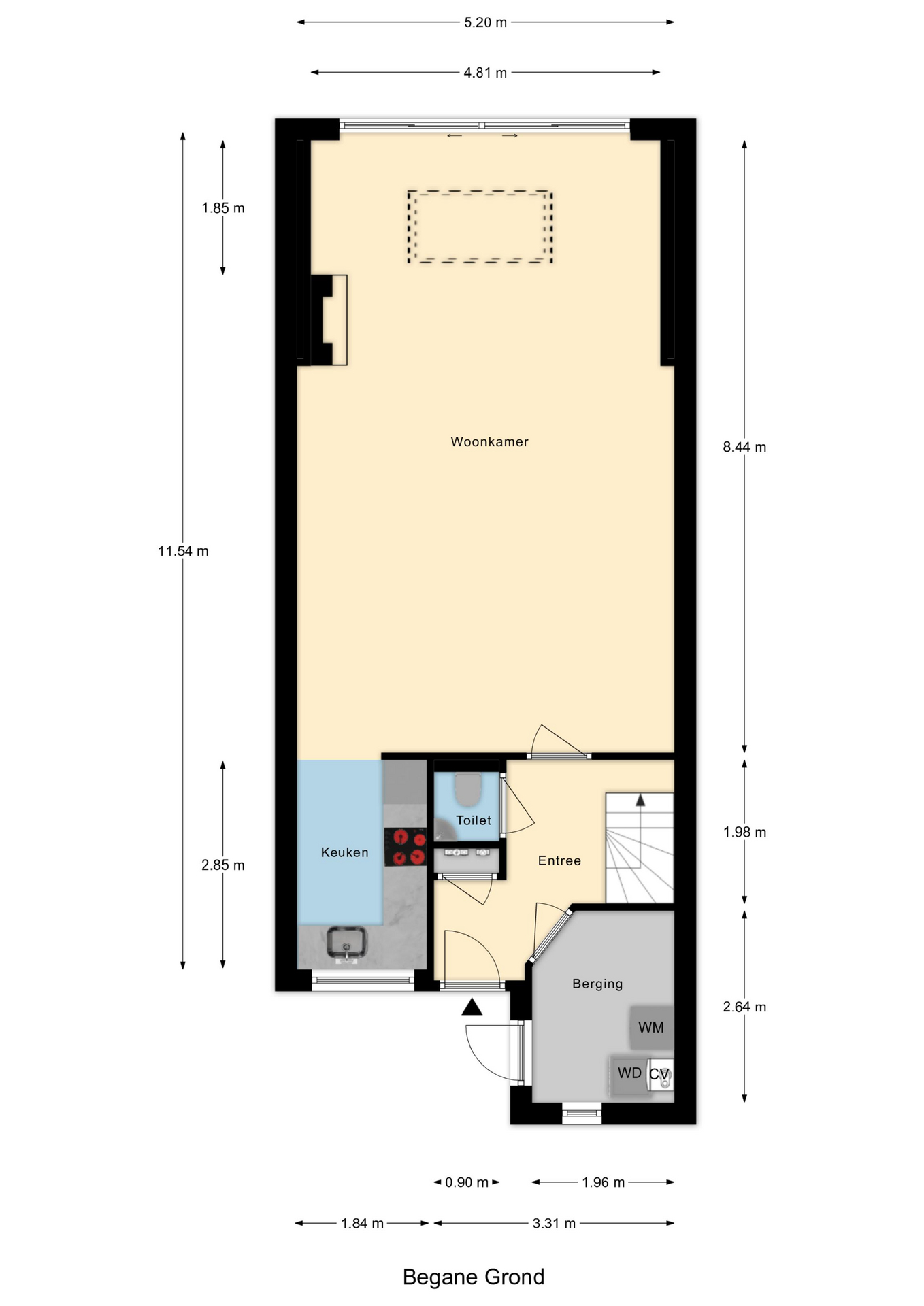 Plattegrond 1 van Verfmolen 4