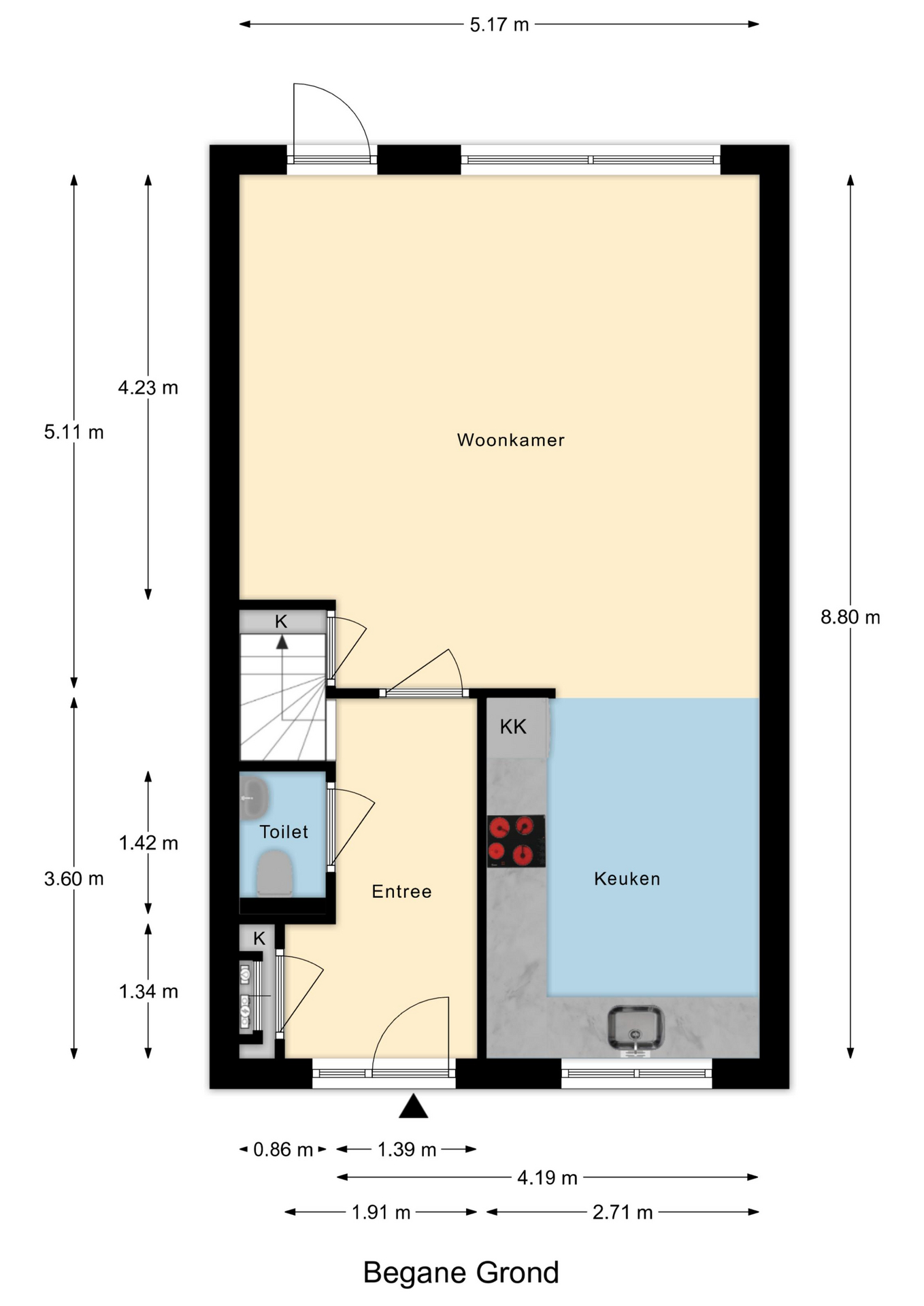 Plattegrond 1 van Koolwitje 31