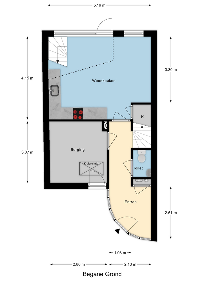 Plattegrond 1 van Joop den Uyllaan 68