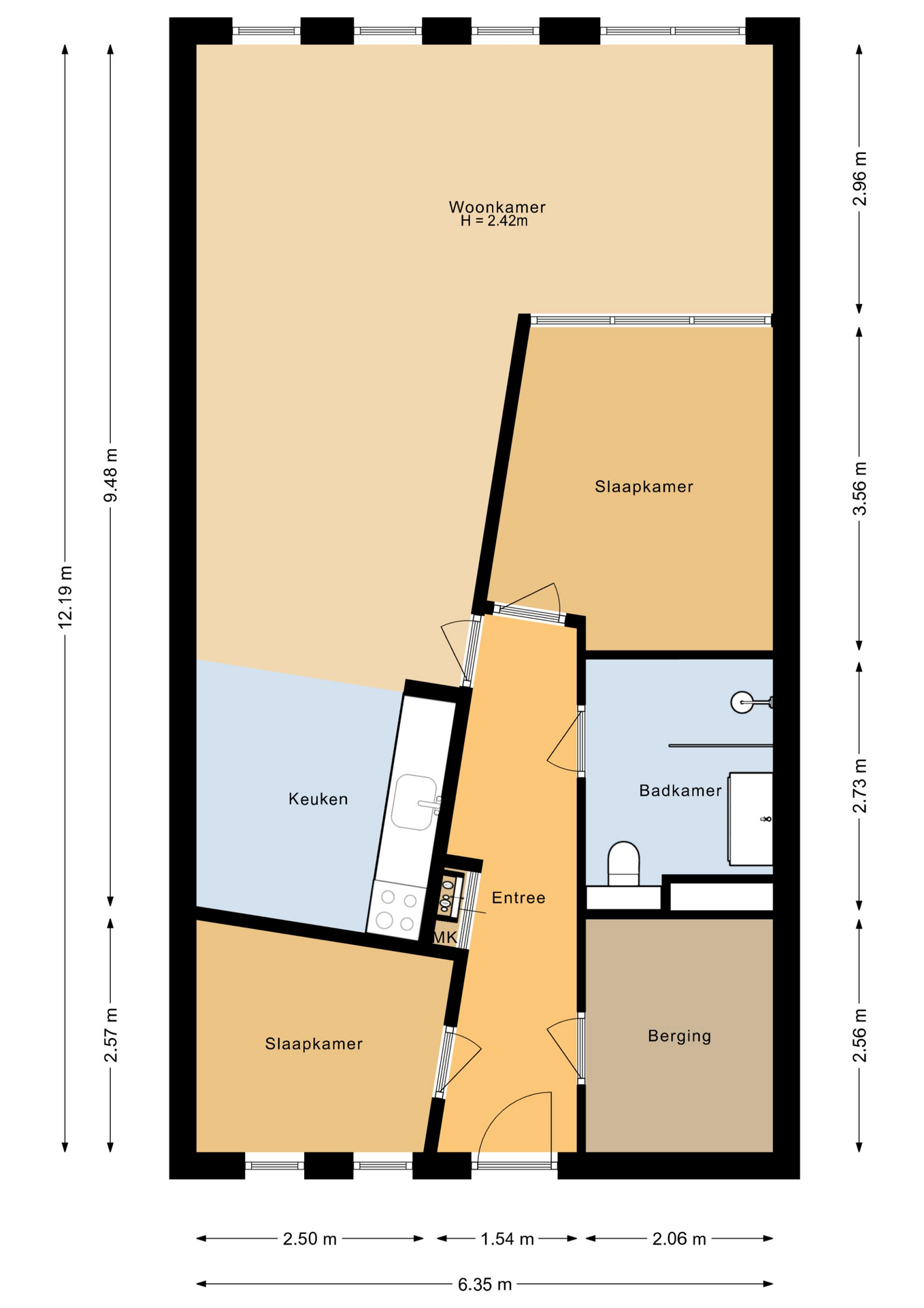 Plattegrond 1 van Willigenburg 46