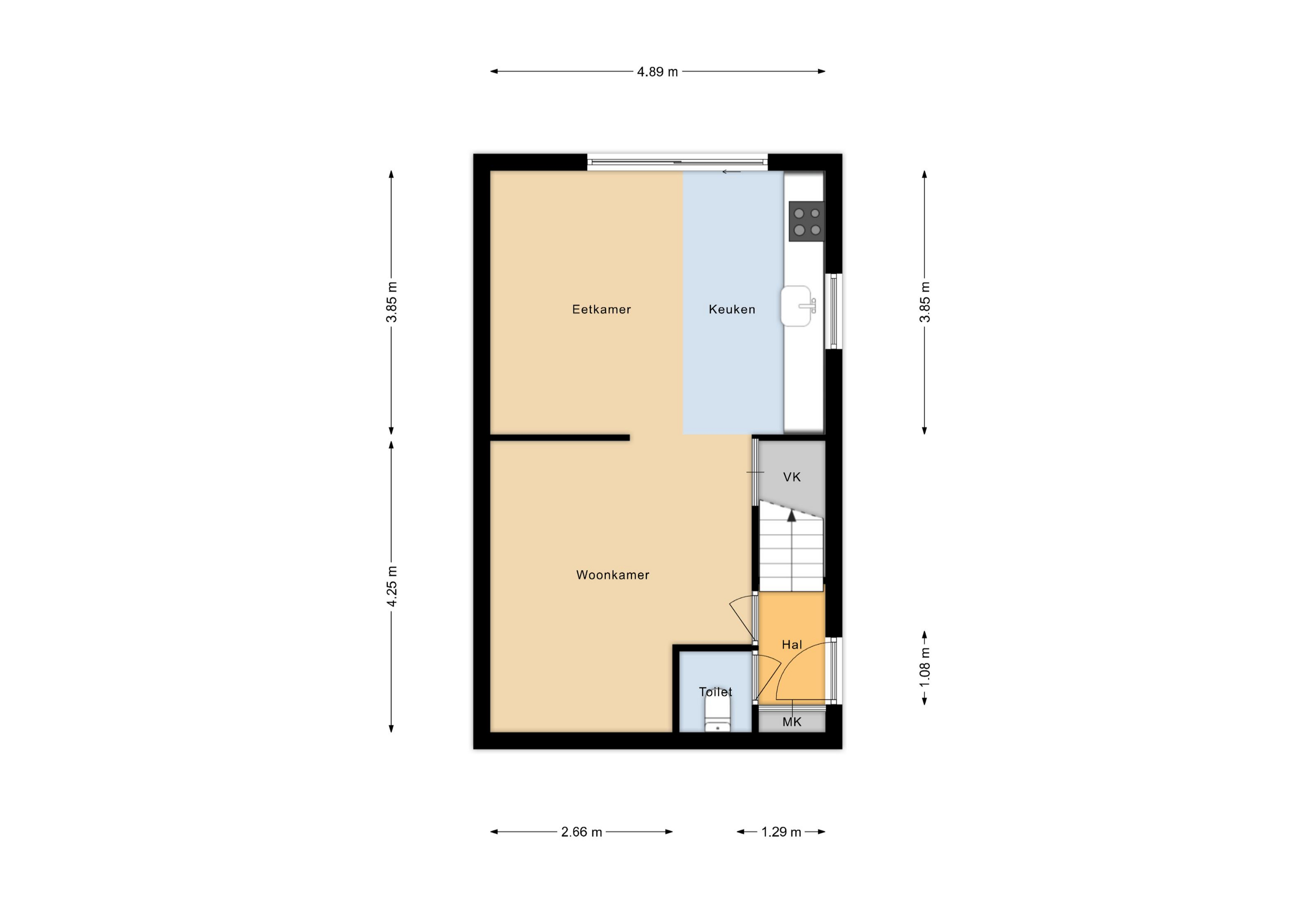 Plattegrond 1 van Eendendaal 238