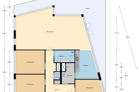 Plattegrond 1 van Joop den Uyllaan 47