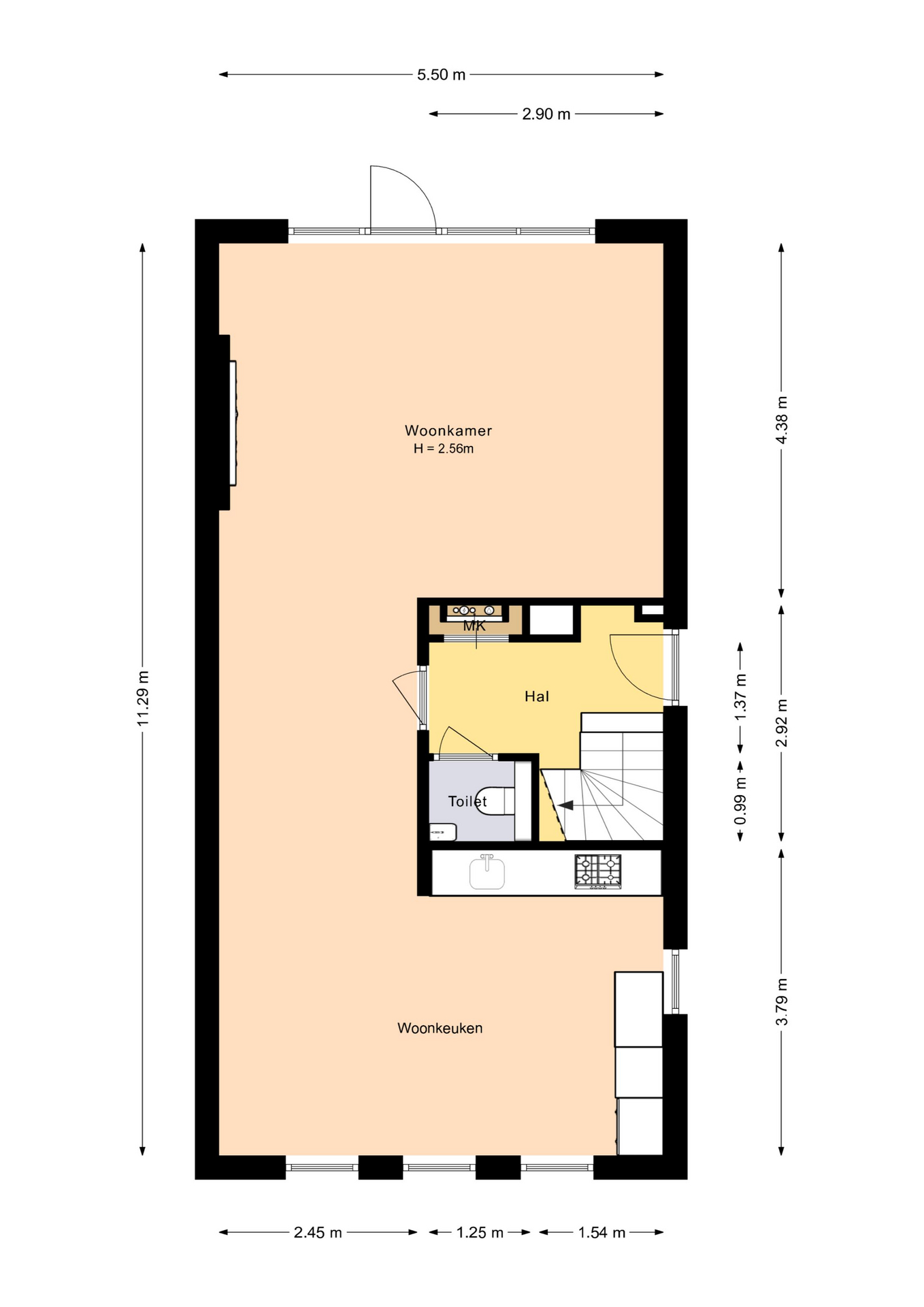 Plattegrond 1 van Molenstraat 20