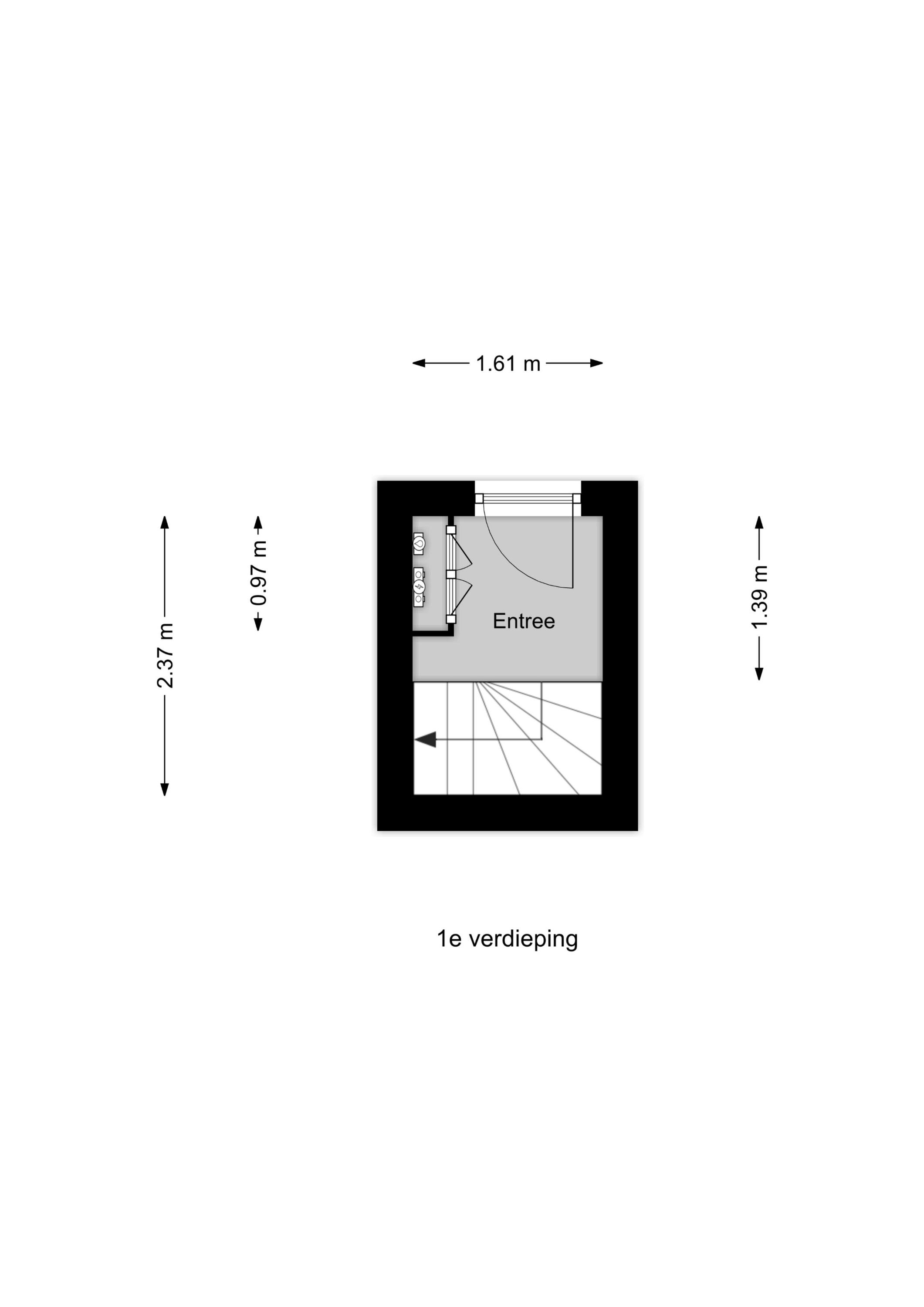 Plattegrond 1 van Nunspeetlaan 477