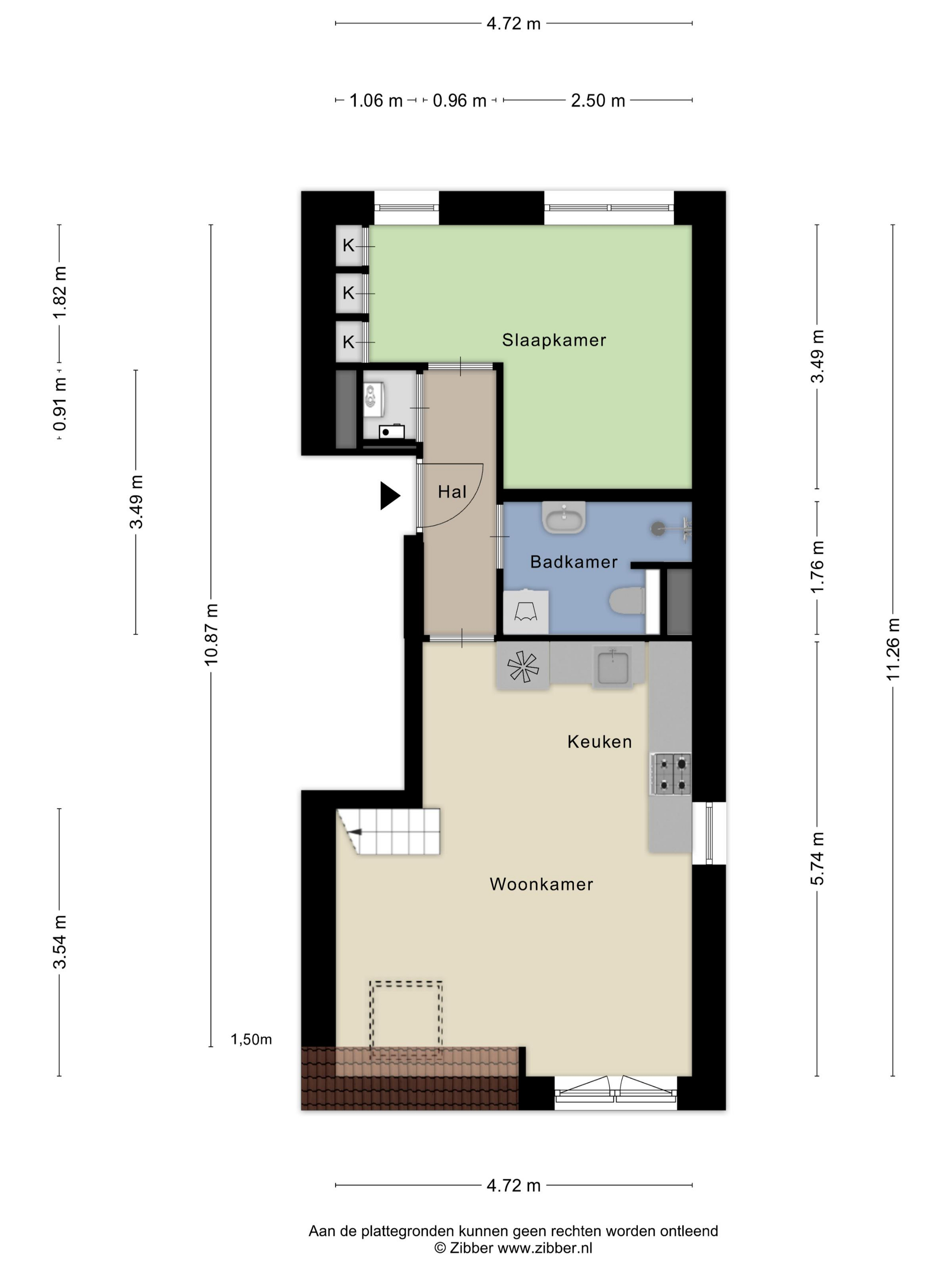 Plattegrond 1 van Narcisstraat 43
