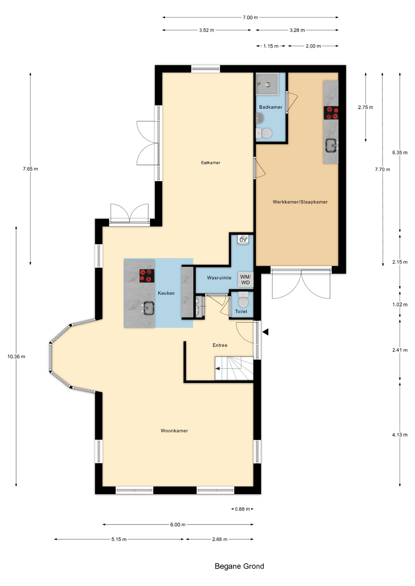 Plattegrond 1 van Zeehoeveweg 17