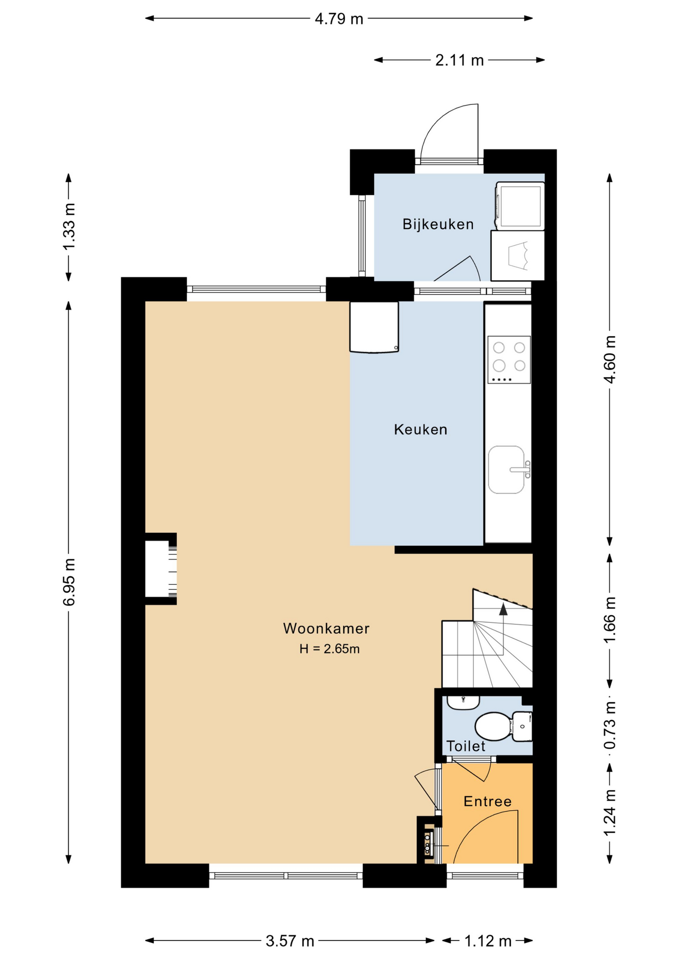 Plattegrond 1 van Davidstraat 22