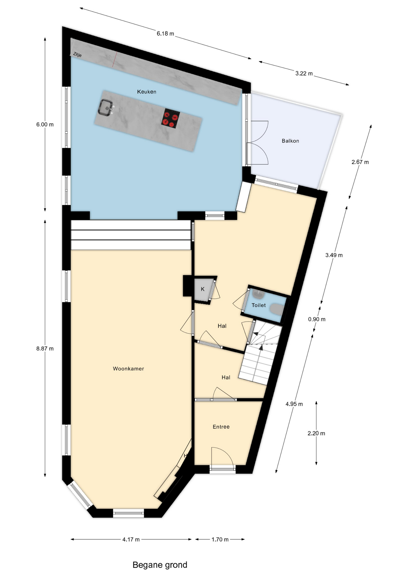 Plattegrond 1 van Heemraadssingel 128A