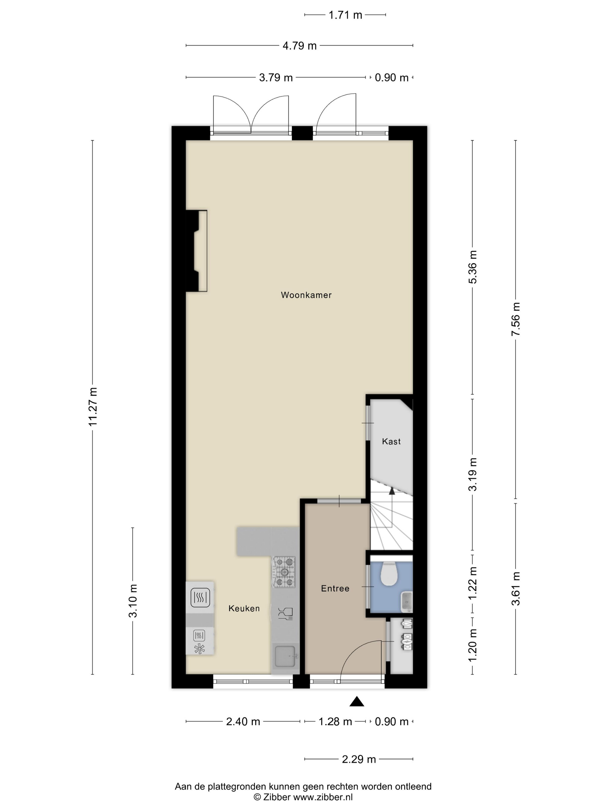 Plattegrond 1 van Sadatstraat 6