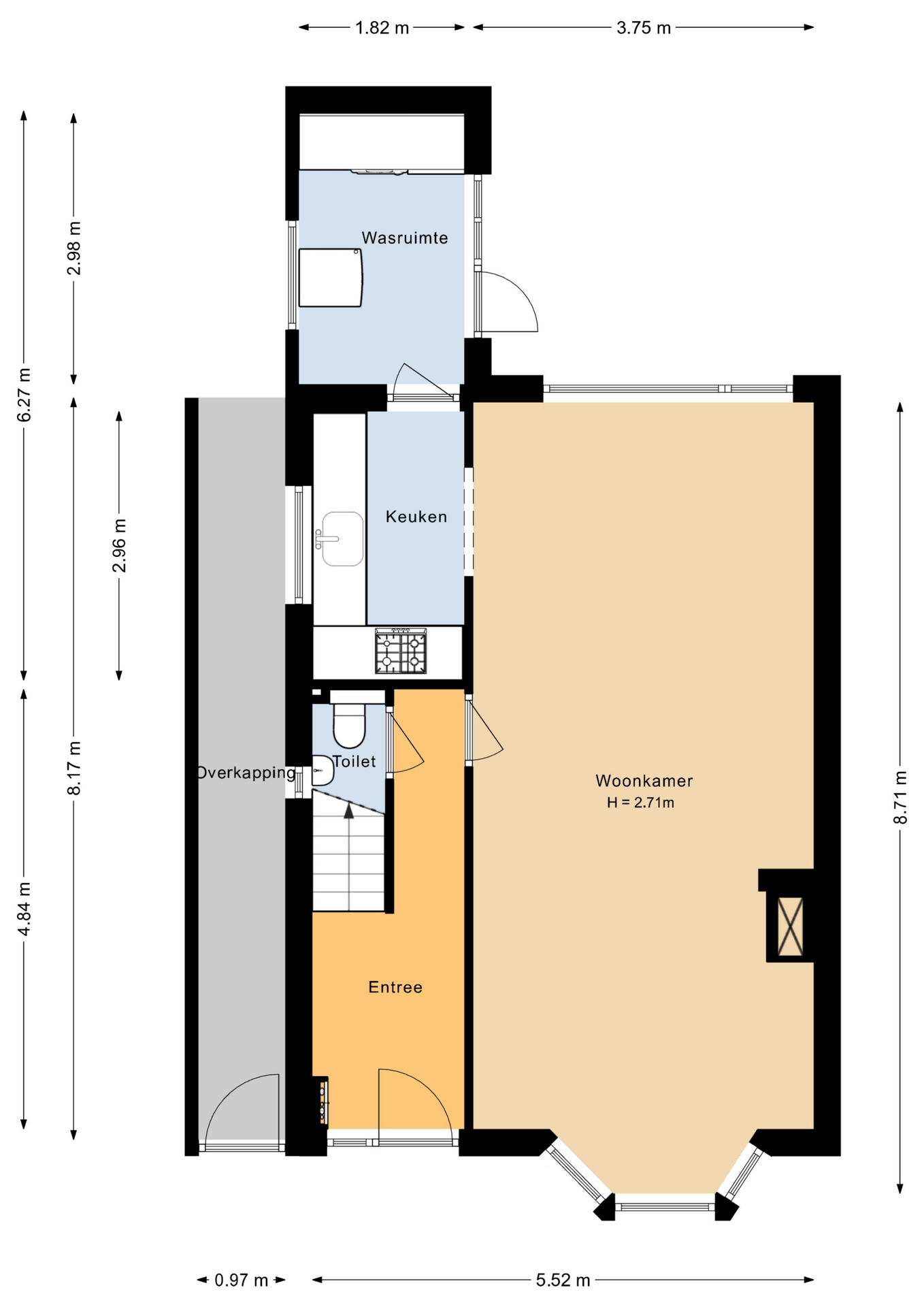 Plattegrond 1 van Davidstraat 21