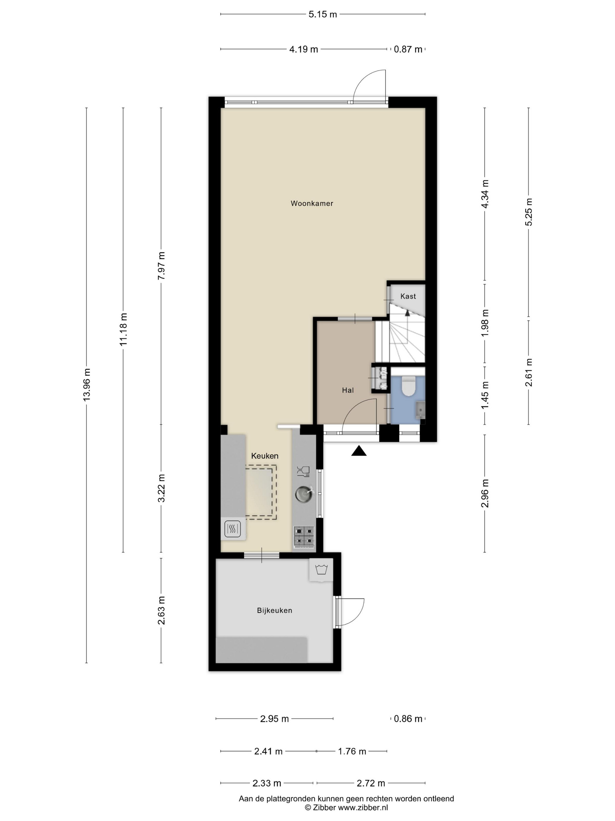 Plattegrond 1 van Narcisstraat 36