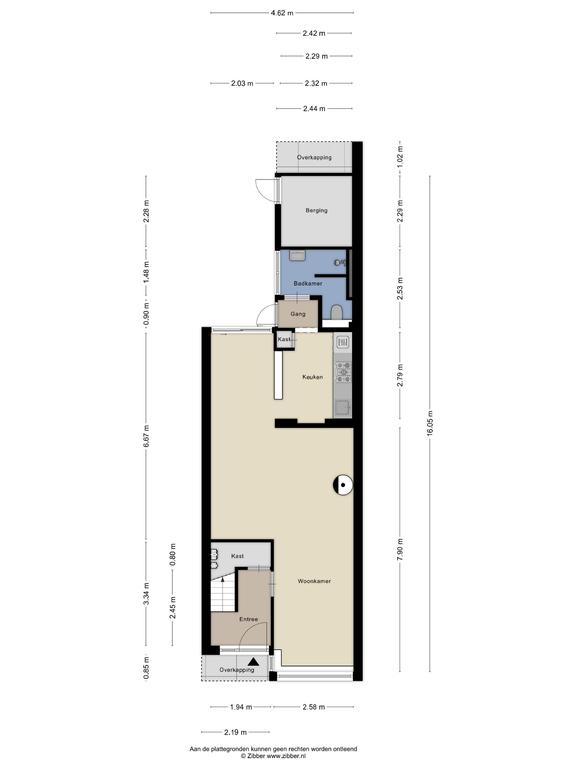 Plattegrond 1 van Julianastraat 38