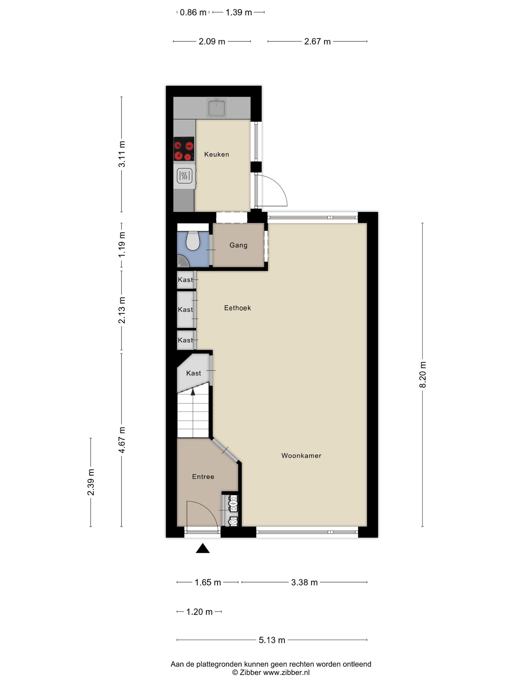 Plattegrond 1 van Brederodelaan 62