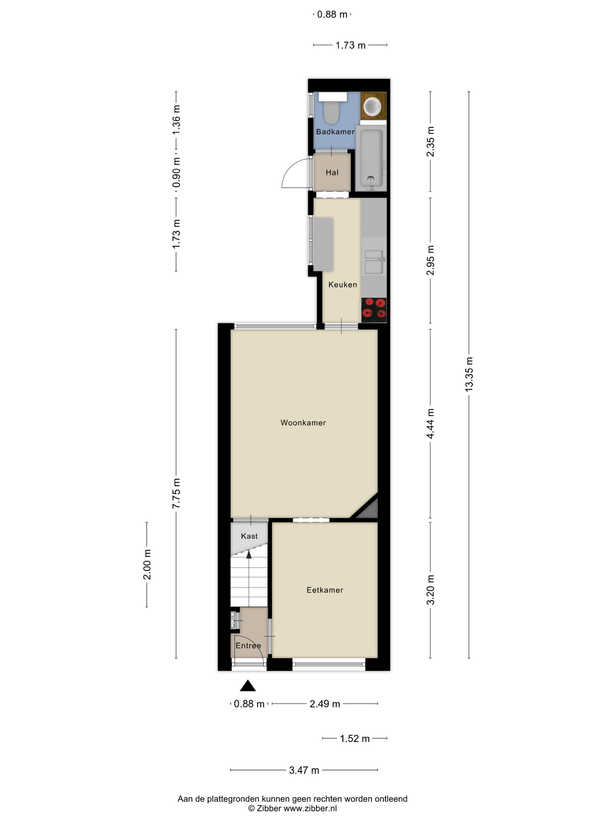 Plattegrond 1 van Davidsplein 4
