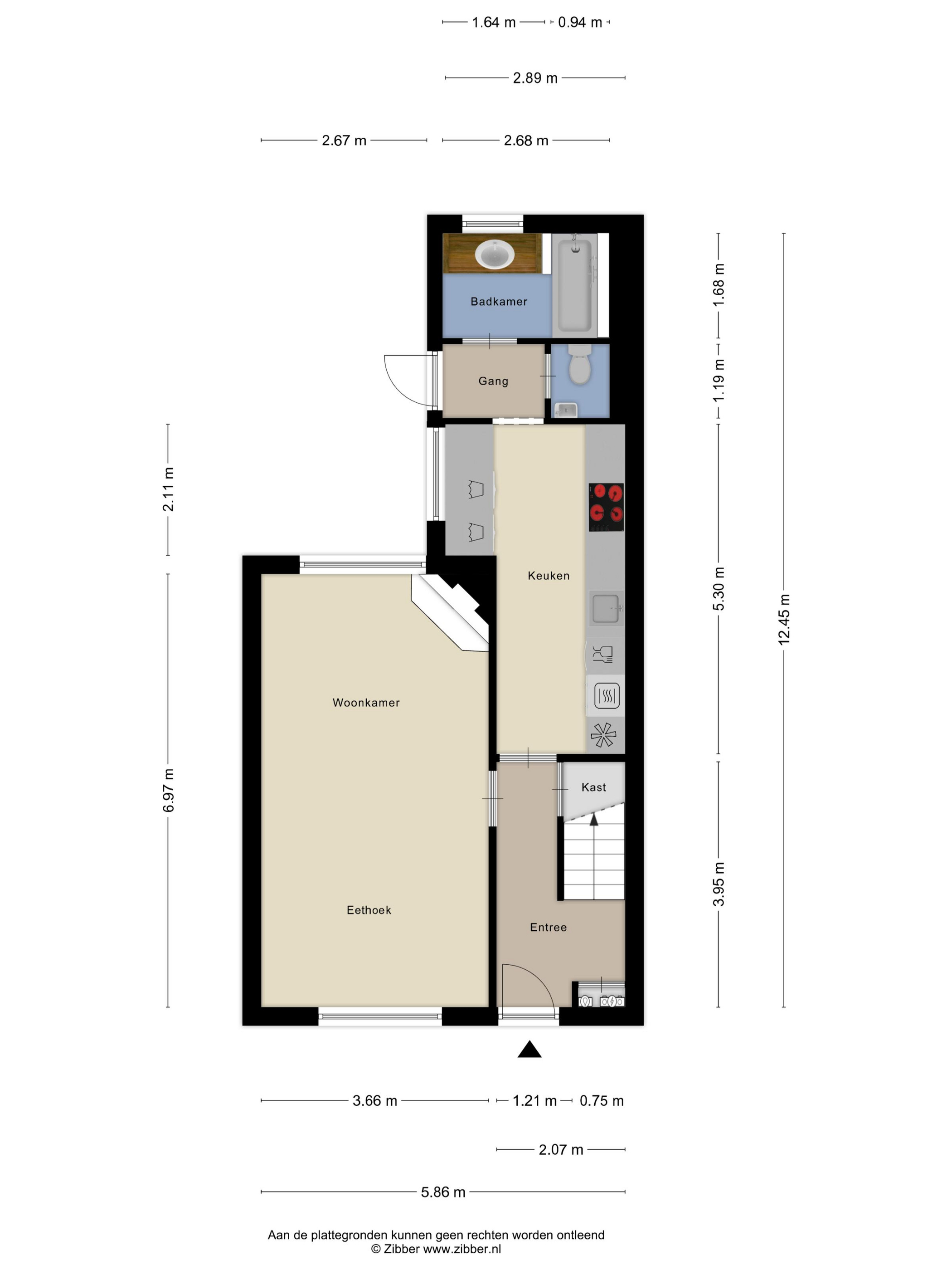 Plattegrond 1 van Beatrixstraat 12
