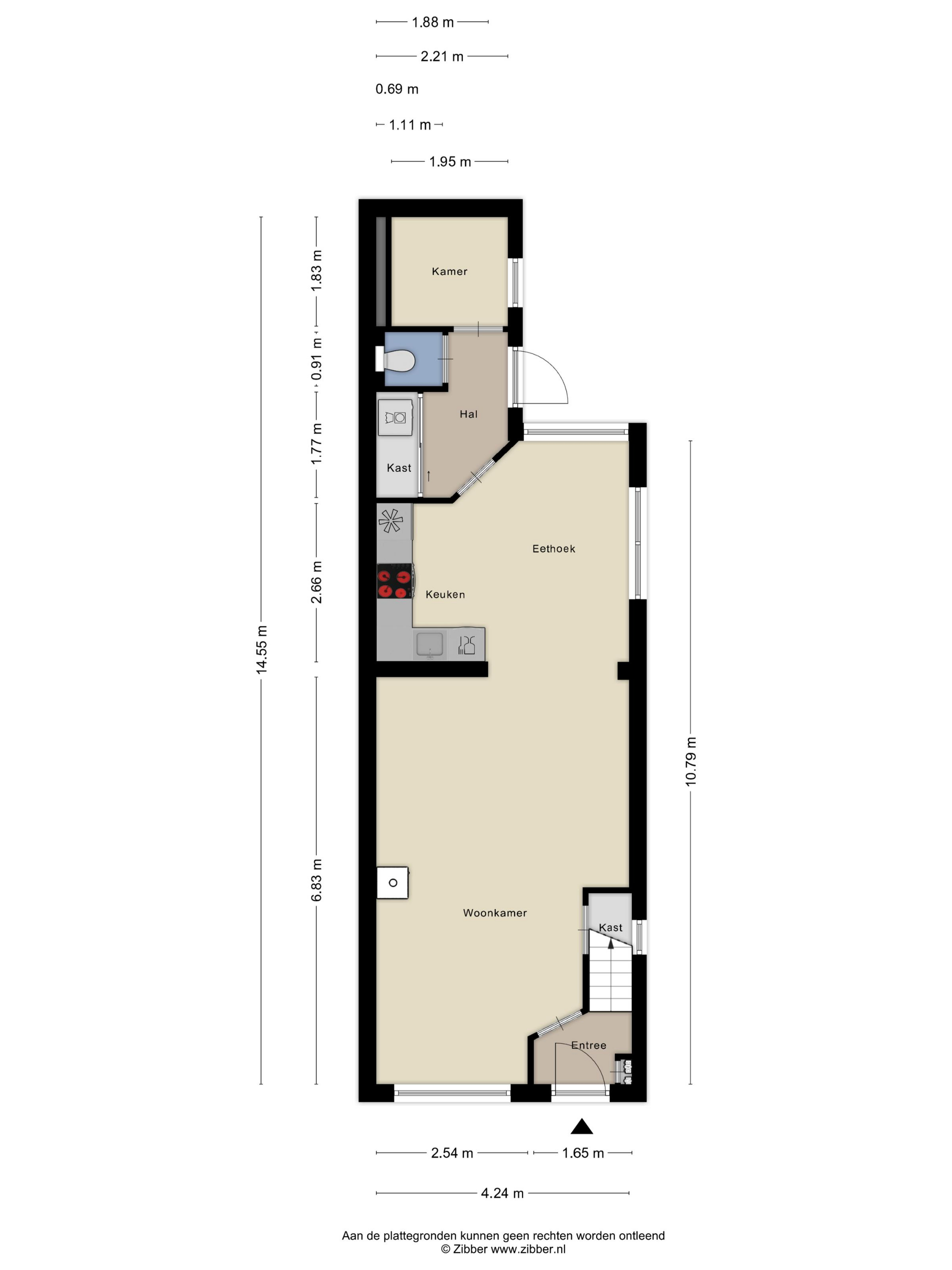 Plattegrond 1 van Molenstraat 60