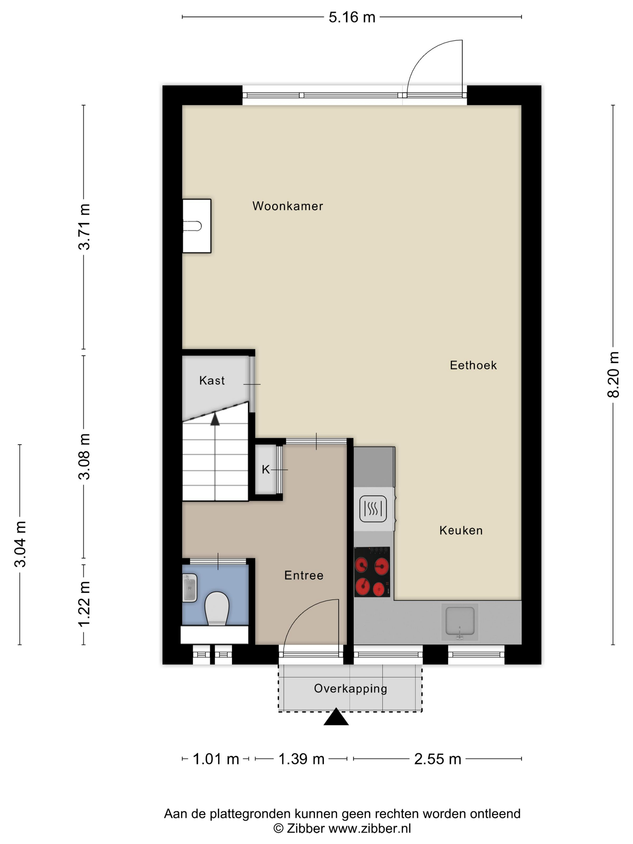 Plattegrond 1 van Maartvlinderstraat 21