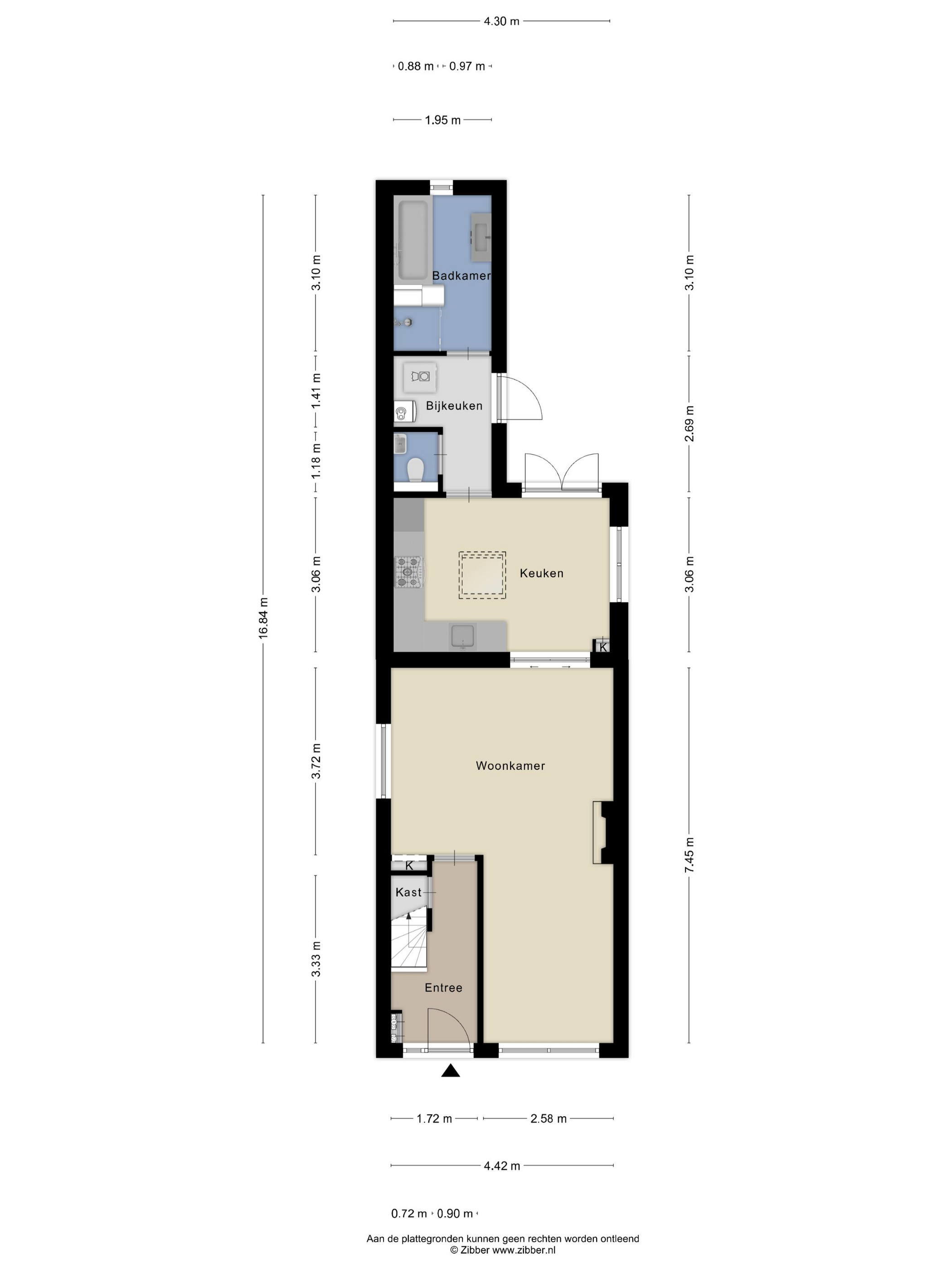 Plattegrond 1 van Groenelaan 27