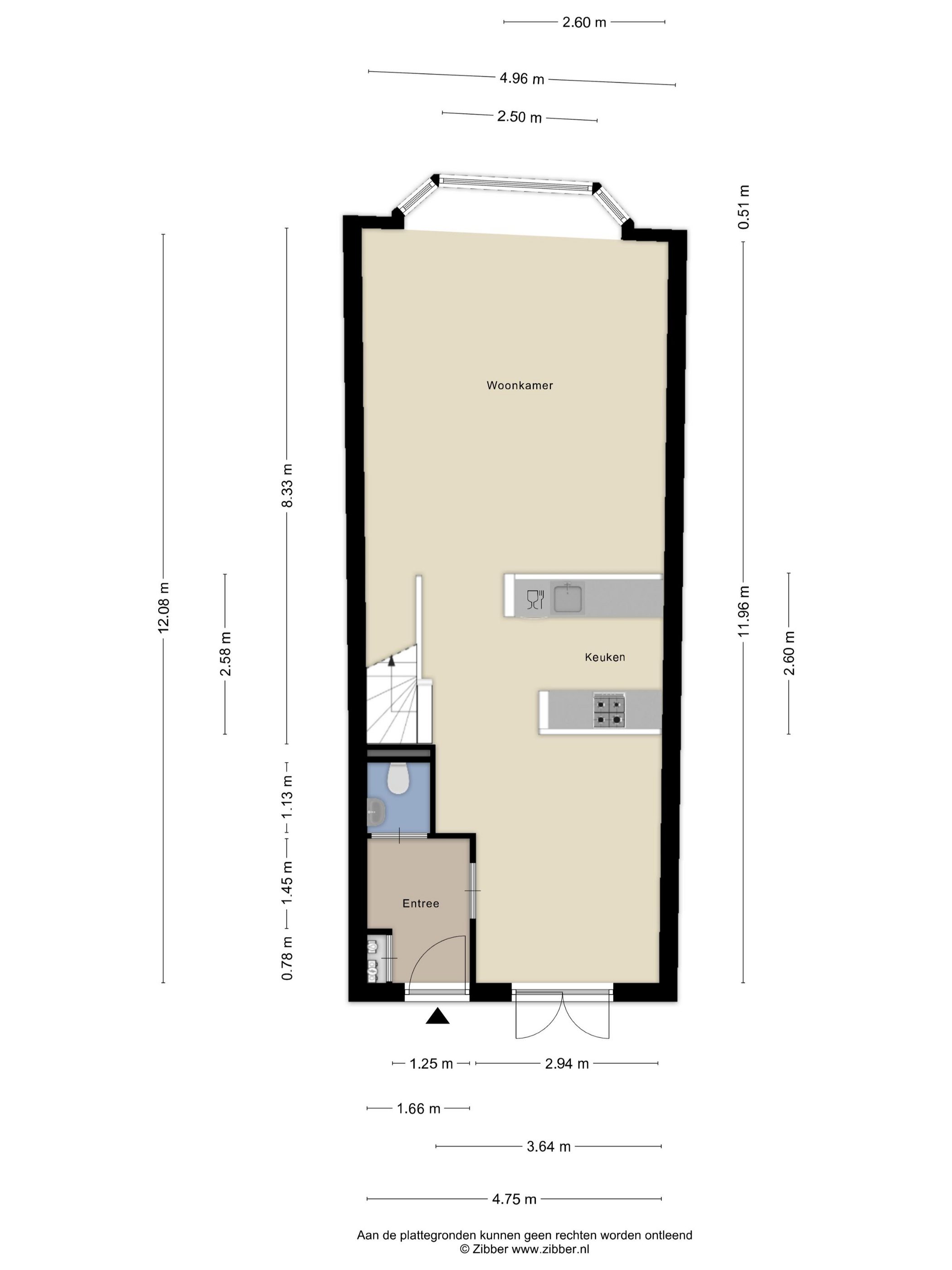 Plattegrond 1 van Hoofdstraat 77B