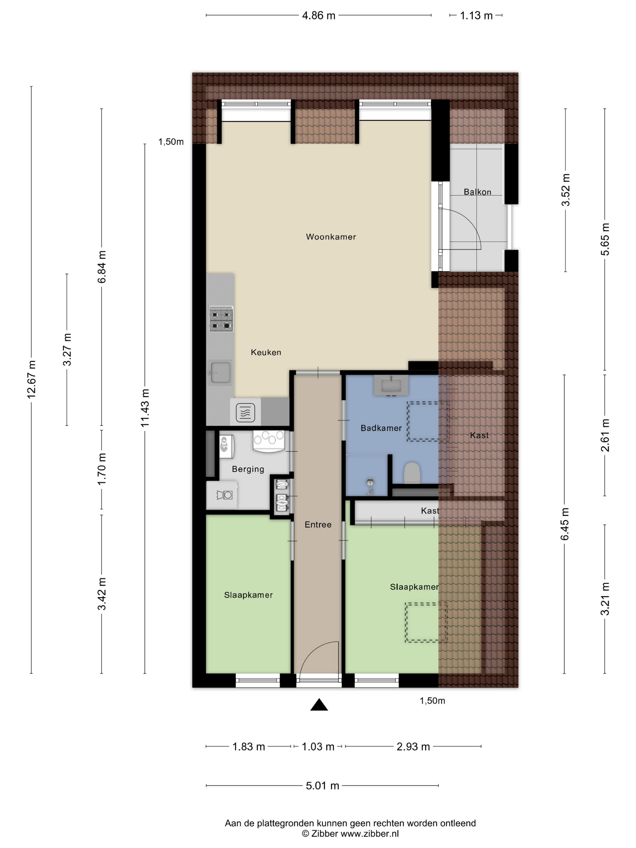 Plattegrond 1 van Markiezenhof 36