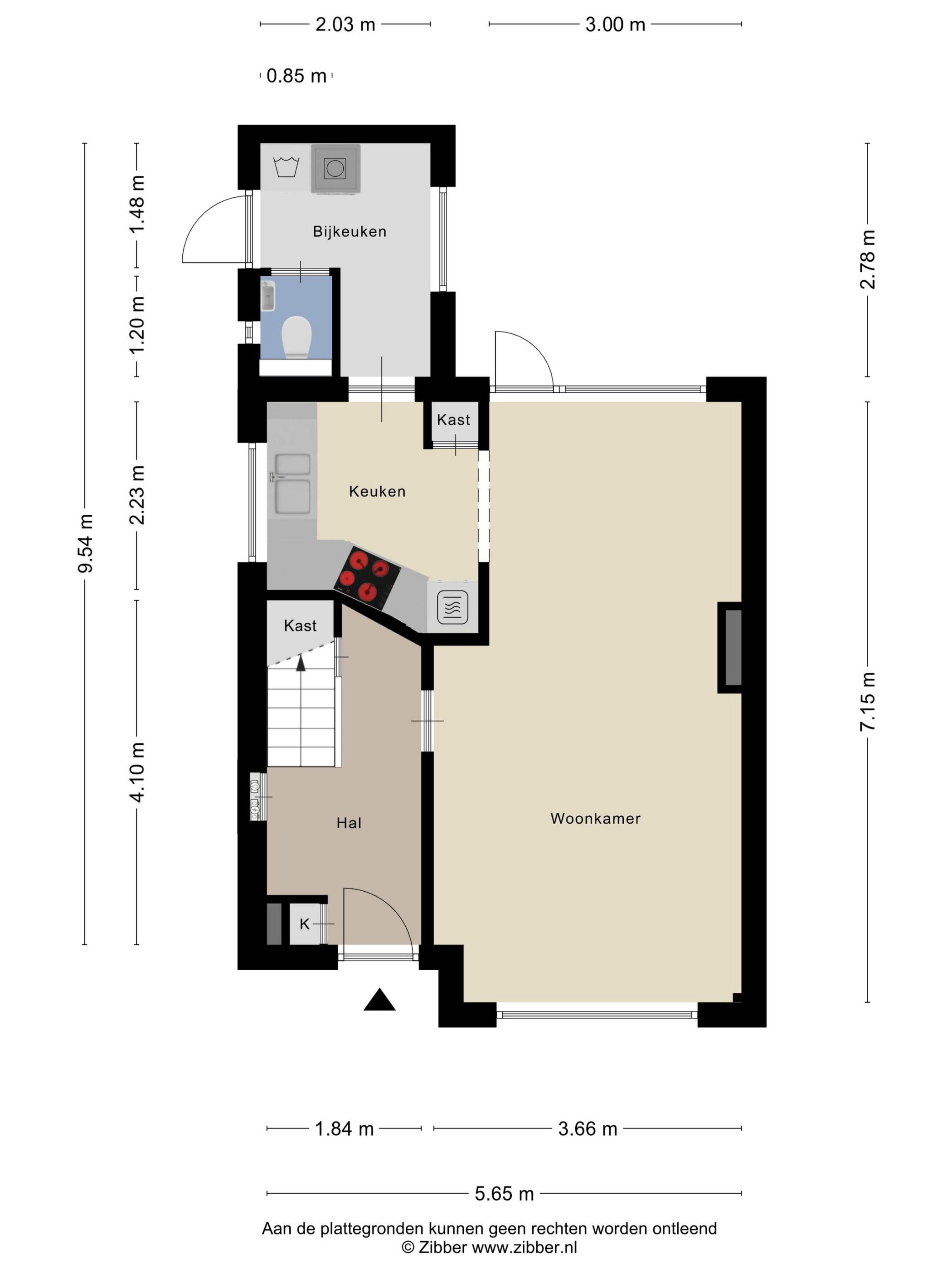 Plattegrond 1 van Mr. Heemskerkstraat 9