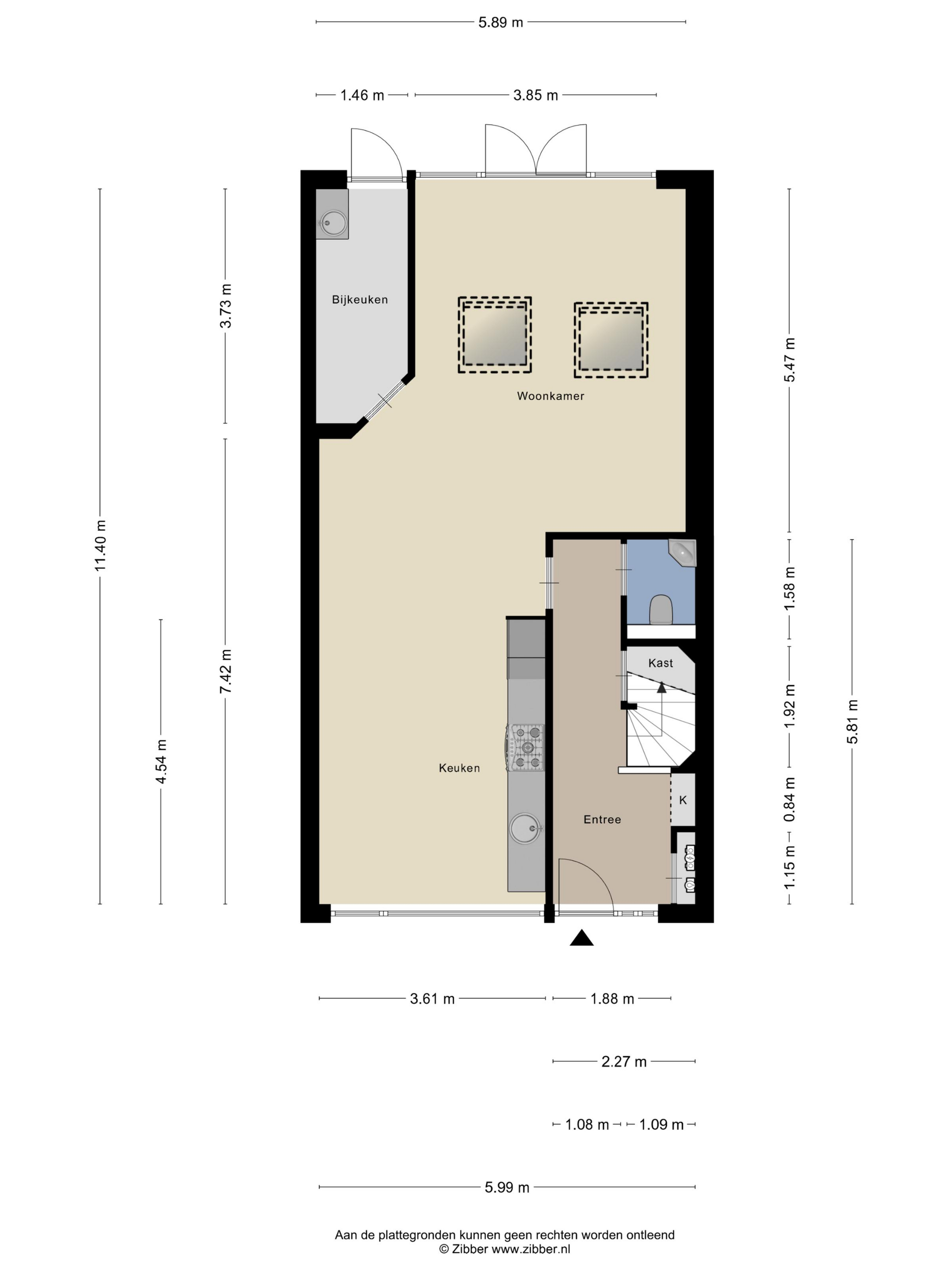 Plattegrond 1 van De Riethoek 68