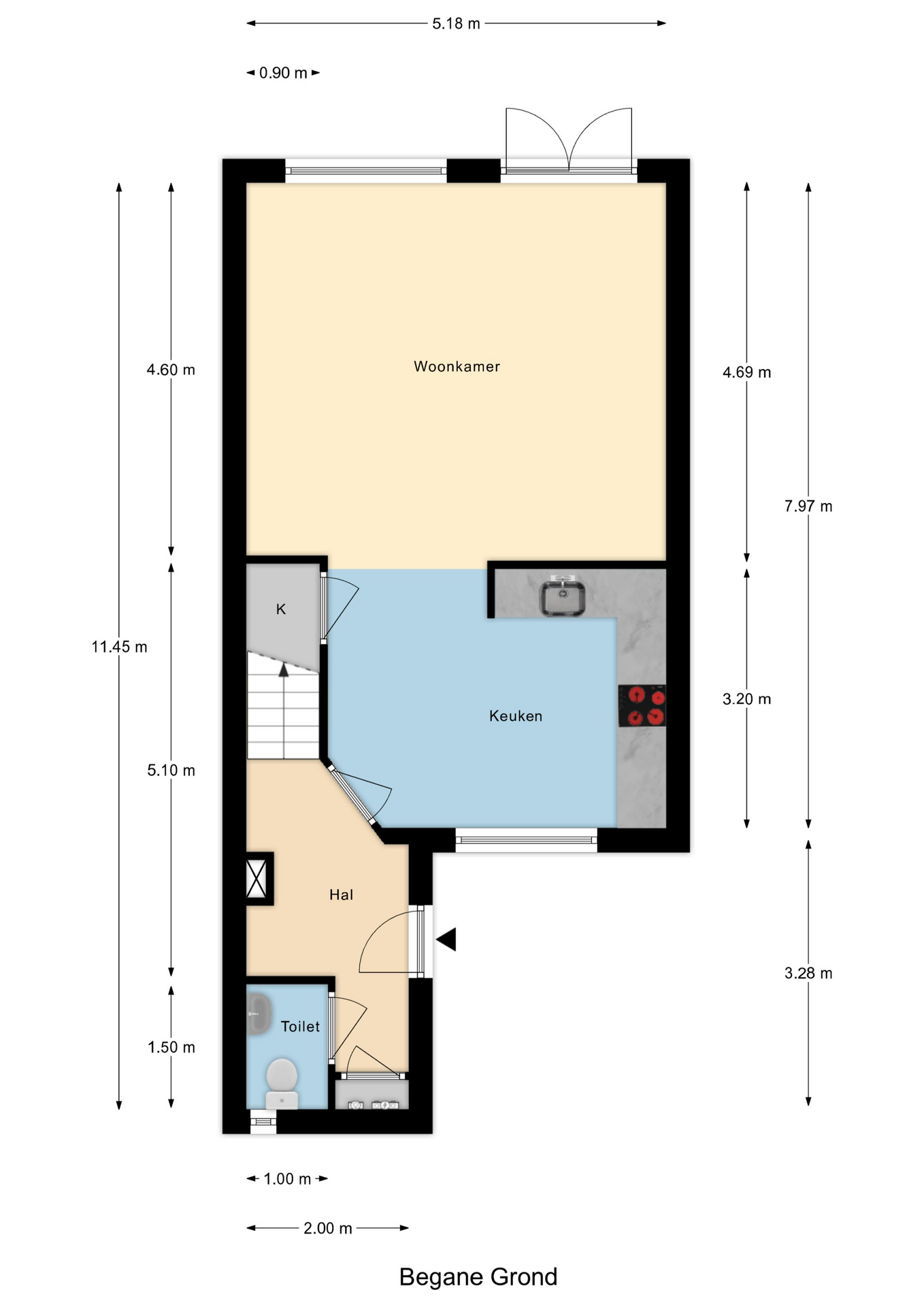 Plattegrond 1 van Bernhardplaats 50