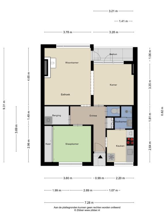 Plattegrond 1 van Schrijverspark 95-03