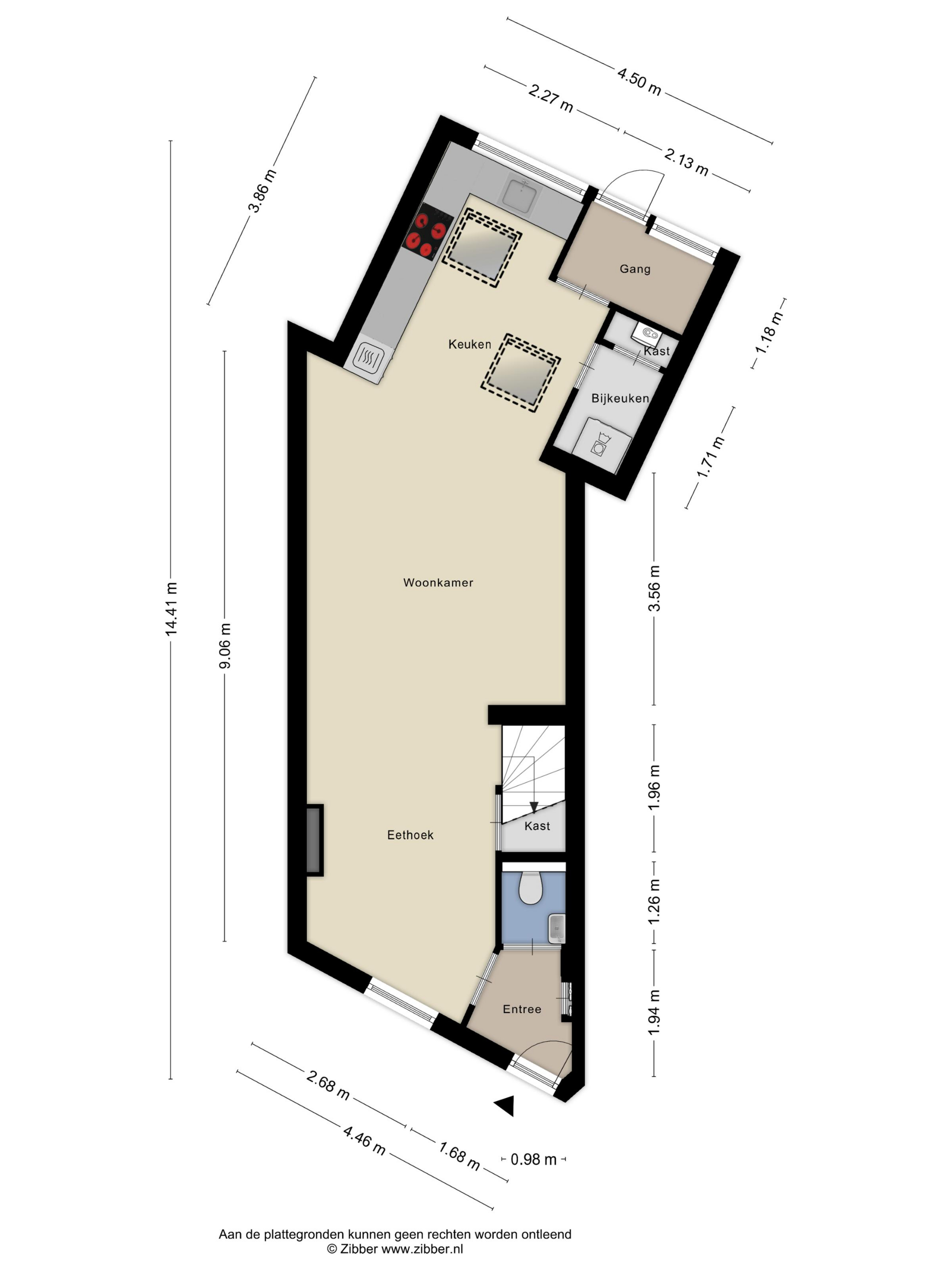 Plattegrond 1 van Rijnstraat 53