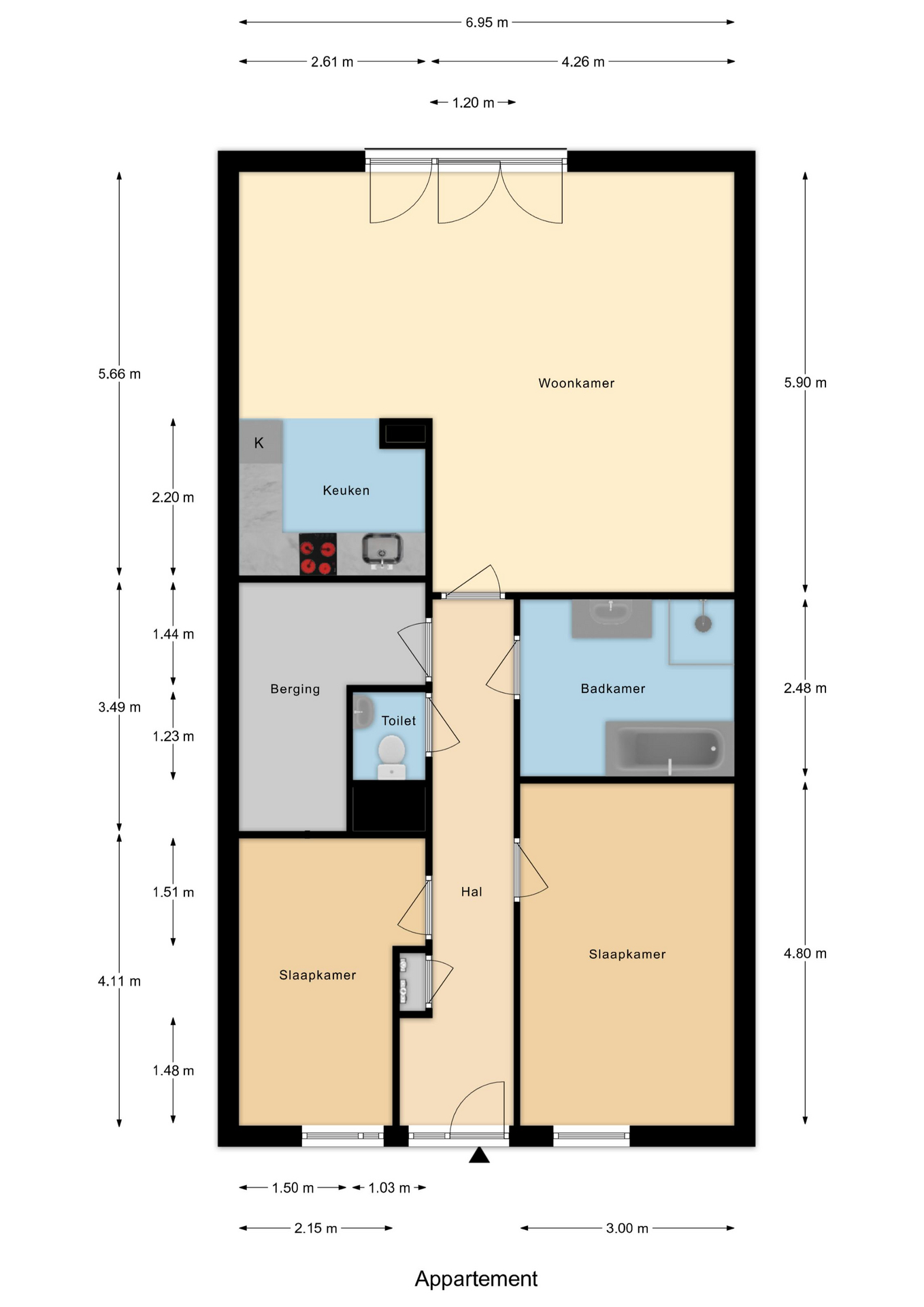Plattegrond 1 van Oppert 210