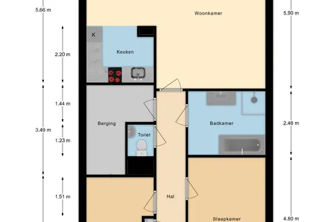 Plattegrond 1 van Oppert 210