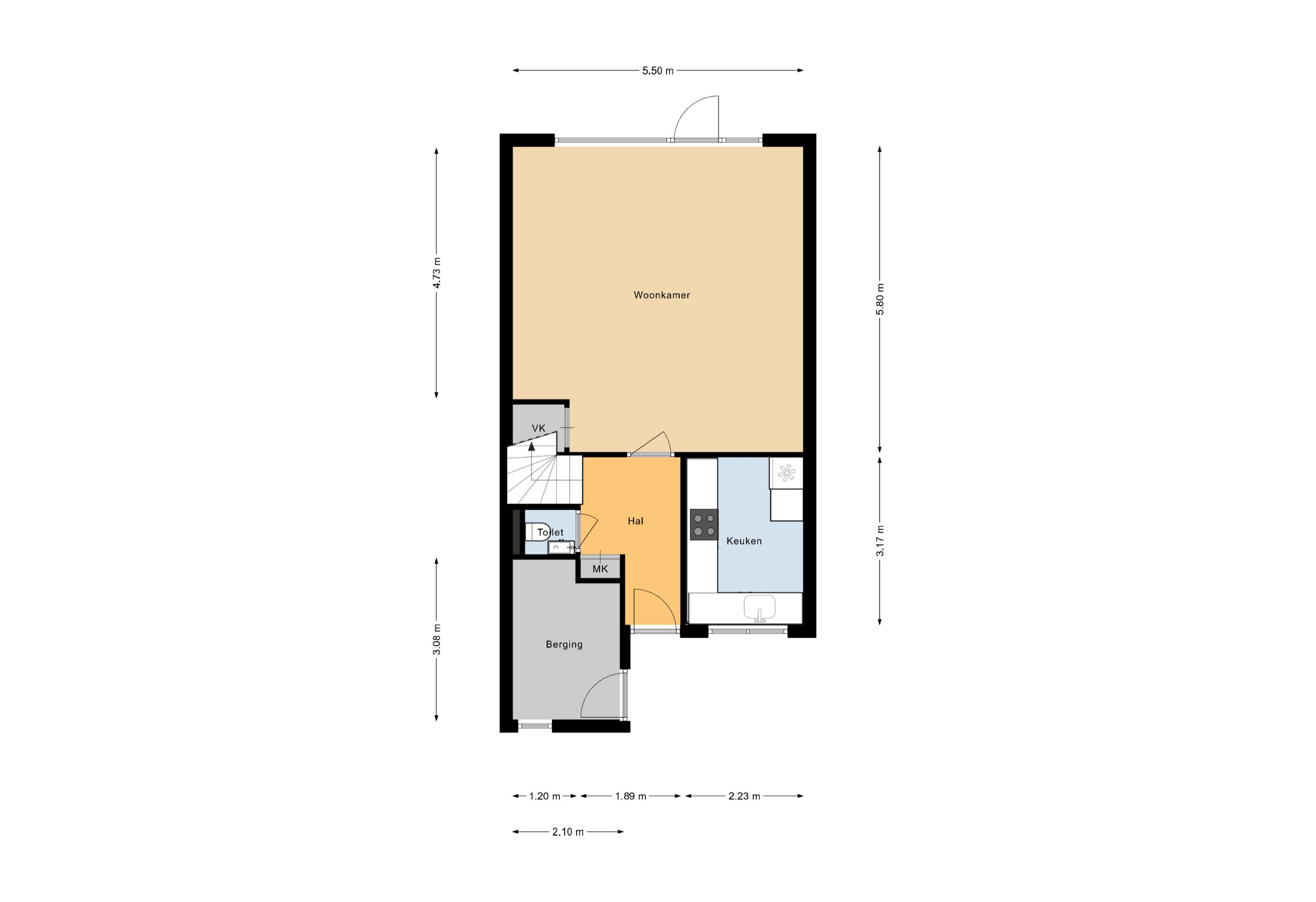 Plattegrond 1 van Ravendaal 15