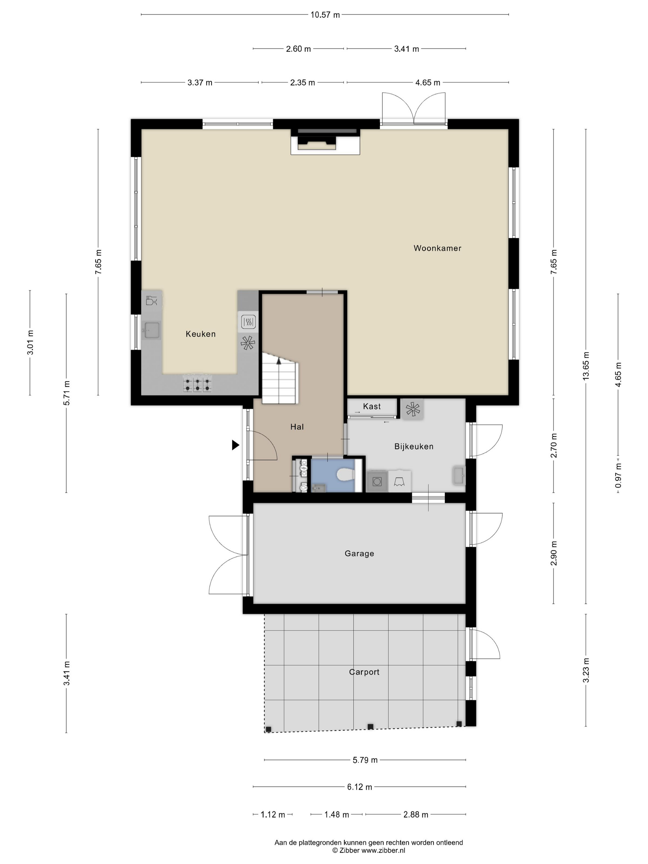 Plattegrond 1 van Nieuwdorperweg 29c
