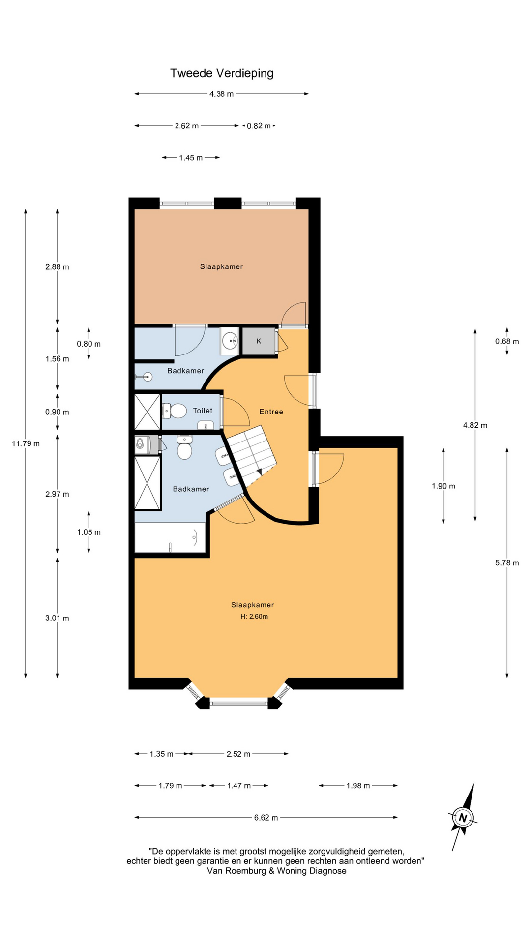 Plattegrond 1 van Vondelstraat 52D