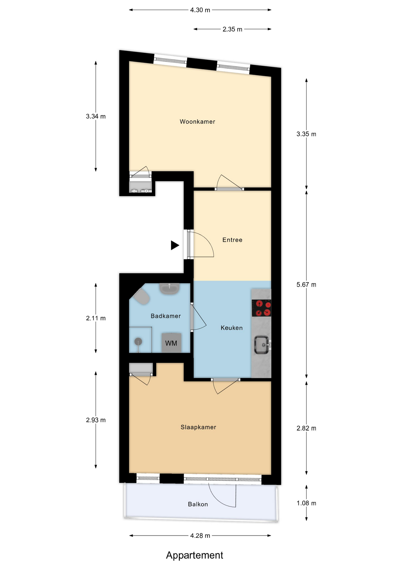 Plattegrond 1 van IJsclubstraat 29A 01