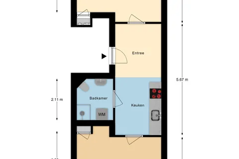 Plattegrond 1 van IJsclubstraat 29A 01
